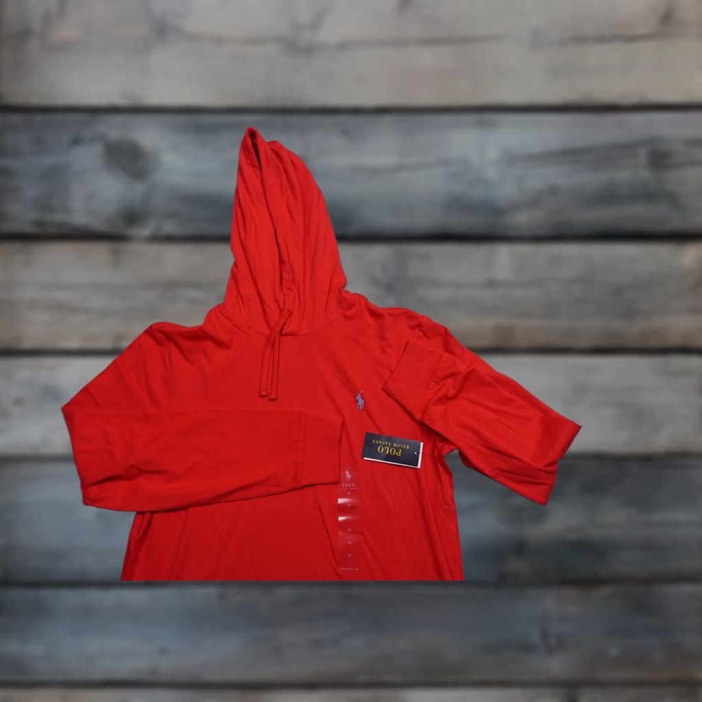 Polo Ralph Lauren Polo Ralph Lauren Sweatshirt Mens Medium Red Lightweight Sweater Hooded NEW Size US M / EU 48-50 / 2 - 1 Thumbnail