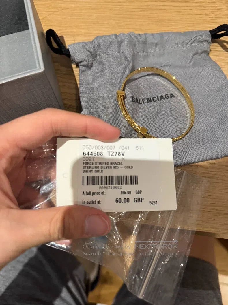 Balenciaga Balenciaga Golden Bracelet Size ONE SIZE - 7 Thumbnail