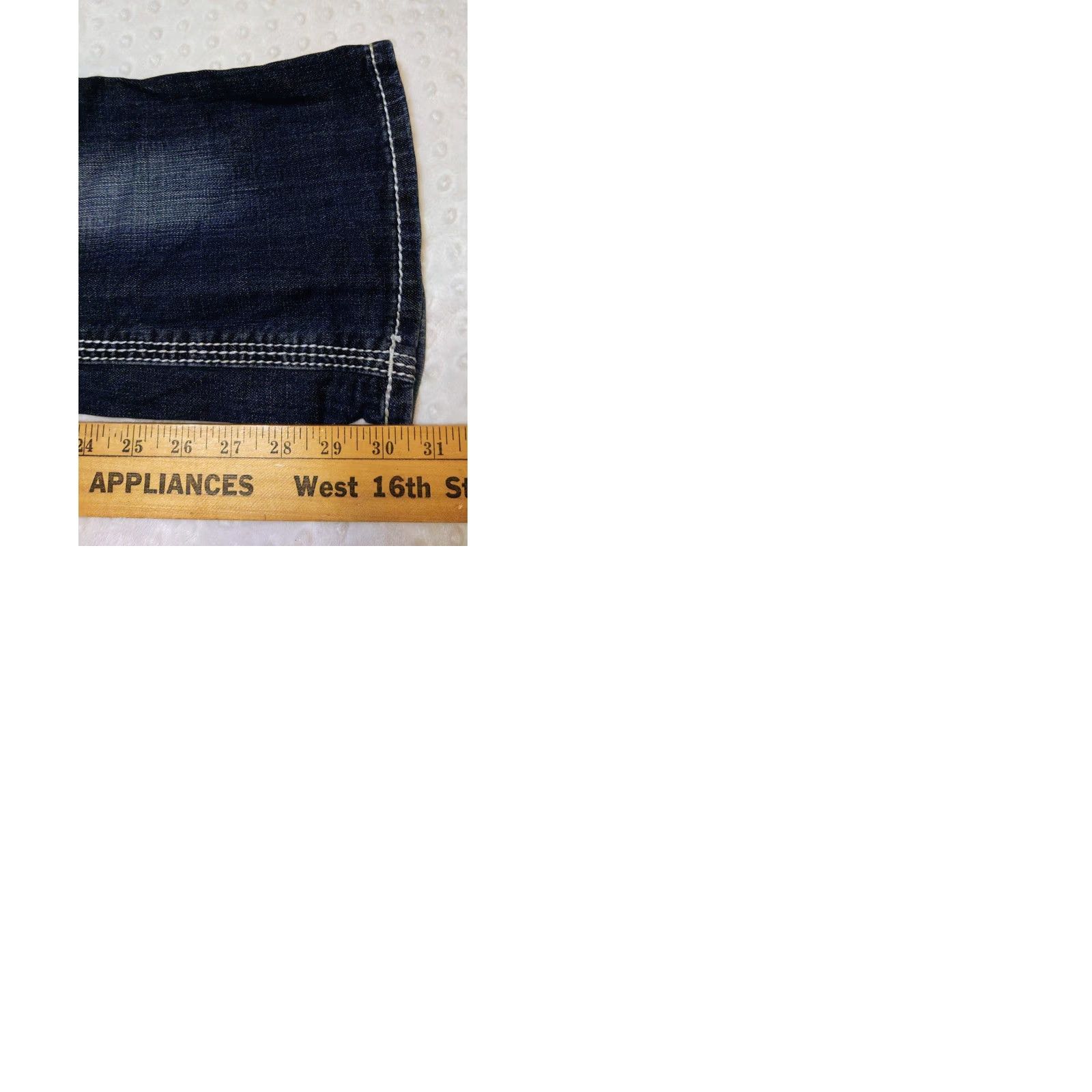 Denime Rock & Roll Cowgirl Jeans Women 29x32 Dark Wash Mid Rise Bootcut Denim Size 29" - 9 Thumbnail