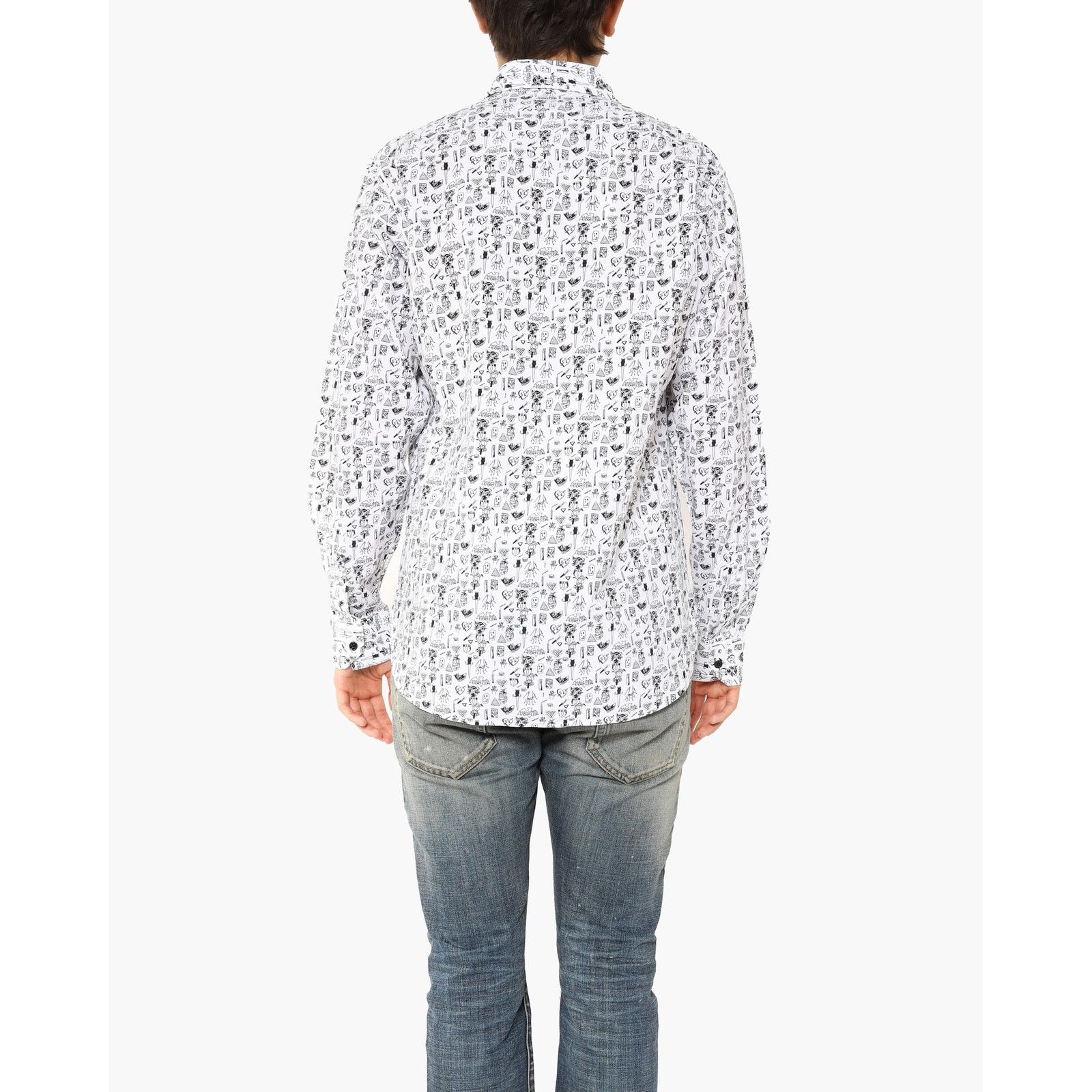 Saint Laurent Paris SS14 Symbol Printed Shirt in Cotton Size US L / EU 52-54 / 3 - 2 Thumbnail