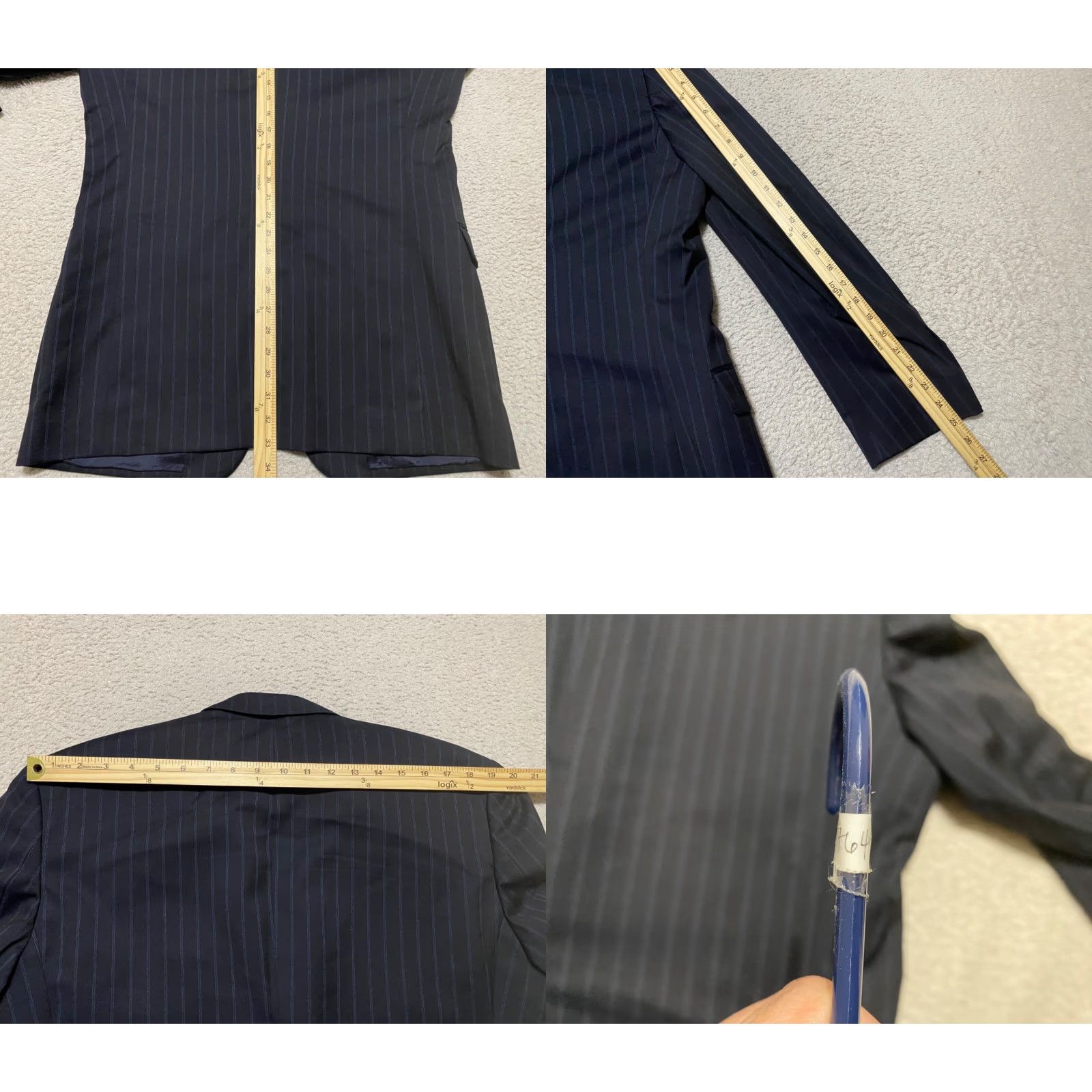 Brooks Brothers Brooks Brothers Blazer Mens 41 Blue Striped 100% Wool Single-Breasted Two-Button Madison Jacket Shirt Style Size 42R - 9 Thumbnail