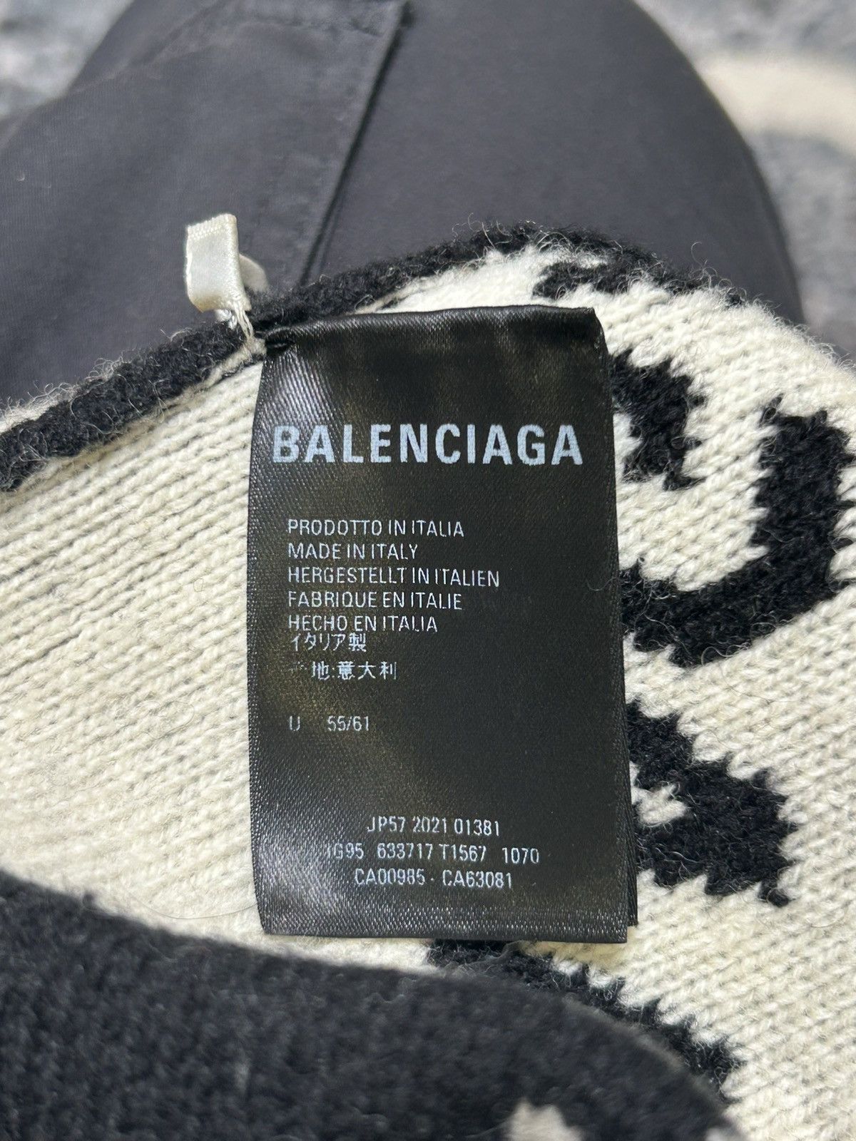 Balenciaga Balenciaga Logo Black Beanie Size ONE SIZE - 4 Thumbnail
