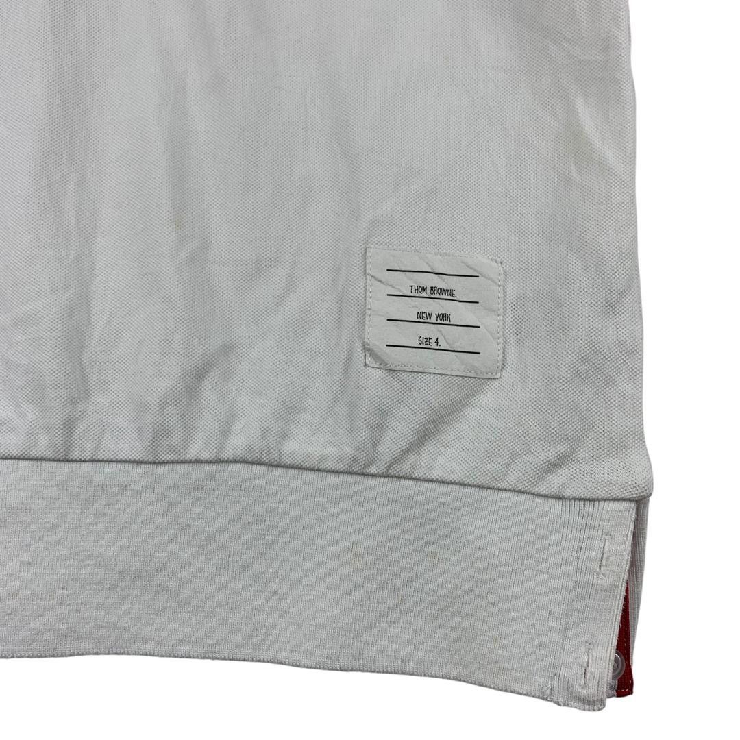 Thom Browne THOM BROWNE White polo tee Size US M / EU 48-50 / 2 - 8 Thumbnail