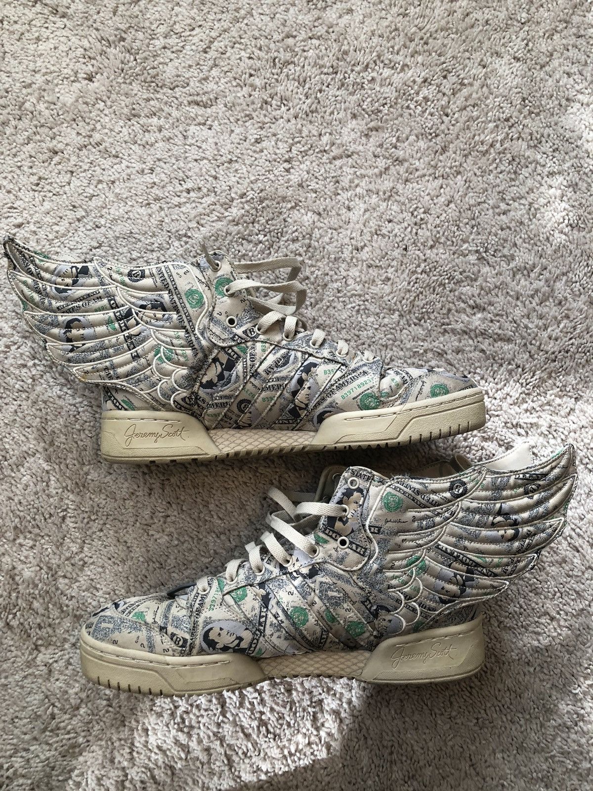jeremy scott adidas wings money