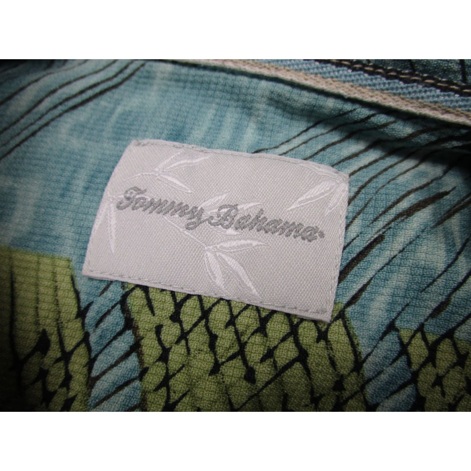 Tommy Bahama Tommy Bahama Shirt Mens XL Blue Green Brown Silk Camp Button Resort Vacation Shirt Size US XL / EU 56 / 4 - 5 Thumbnail