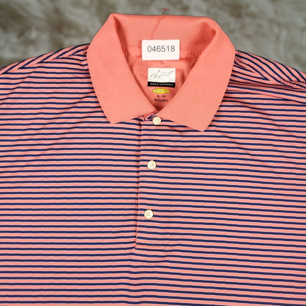 Vintage Greg Norman Polo Shirt Mens XL Pink Striped Golf Casual Short Sleeve Polo Shirt Size US XL / EU 56 / 4 - 1 Thumbnail