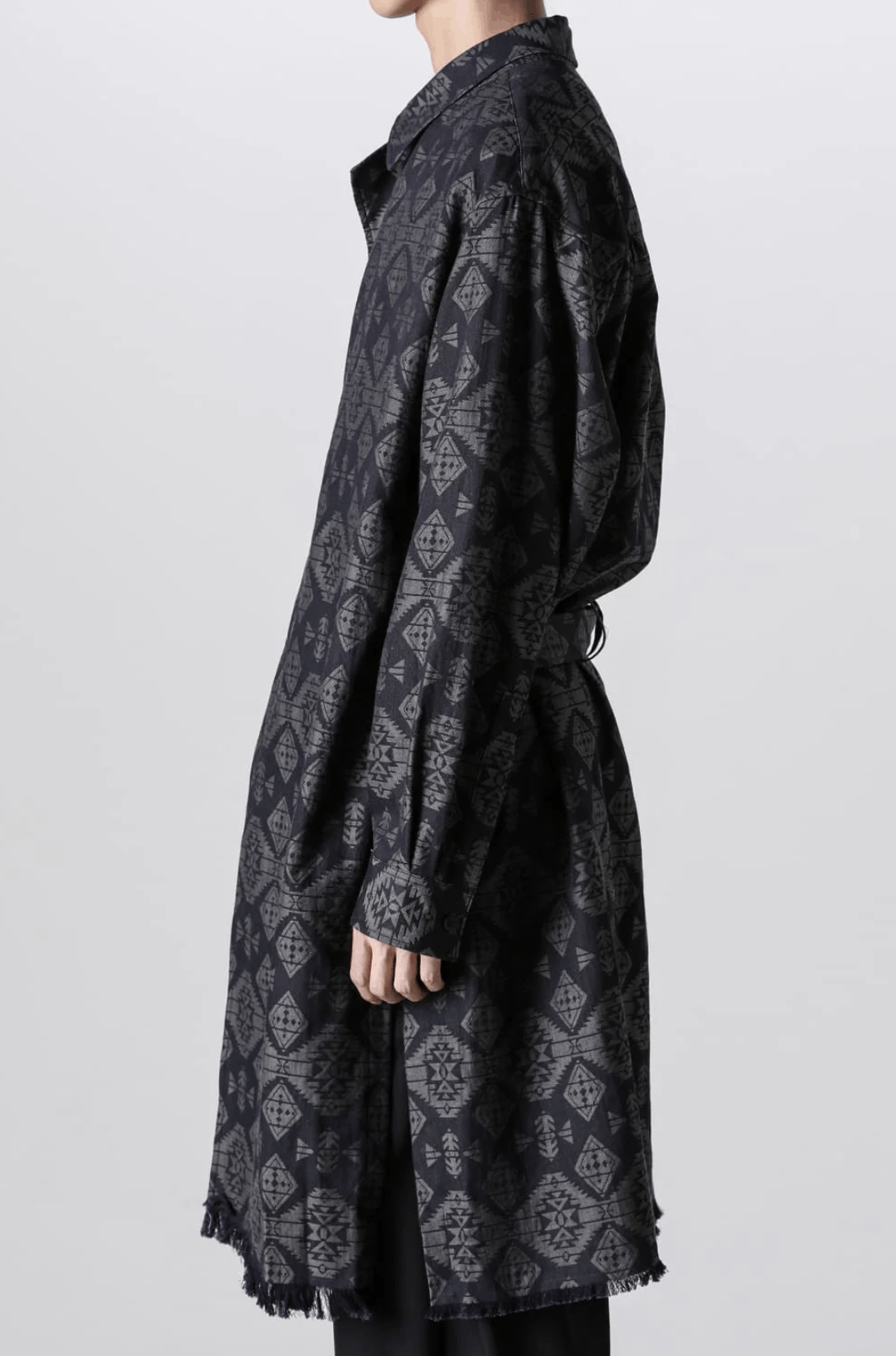 Yohji Yamamoto Pour Homme Left 2 Layerd Pattern Gown Blouse