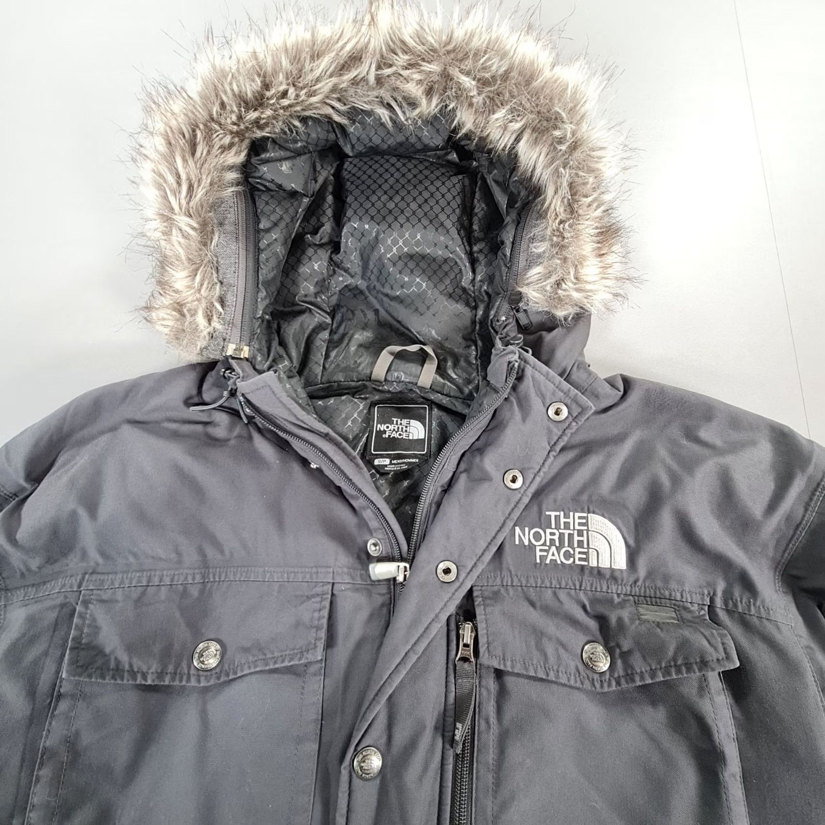 The North Face The North Face Gotham Bomber Jacket Mens Gray Small Goose Down Insulated Hooded Pockets Full Zip Removable Fur Down Nylon Shell Vintage No Size US S / EU 44-46 / 1 - 2 Thumbnail
