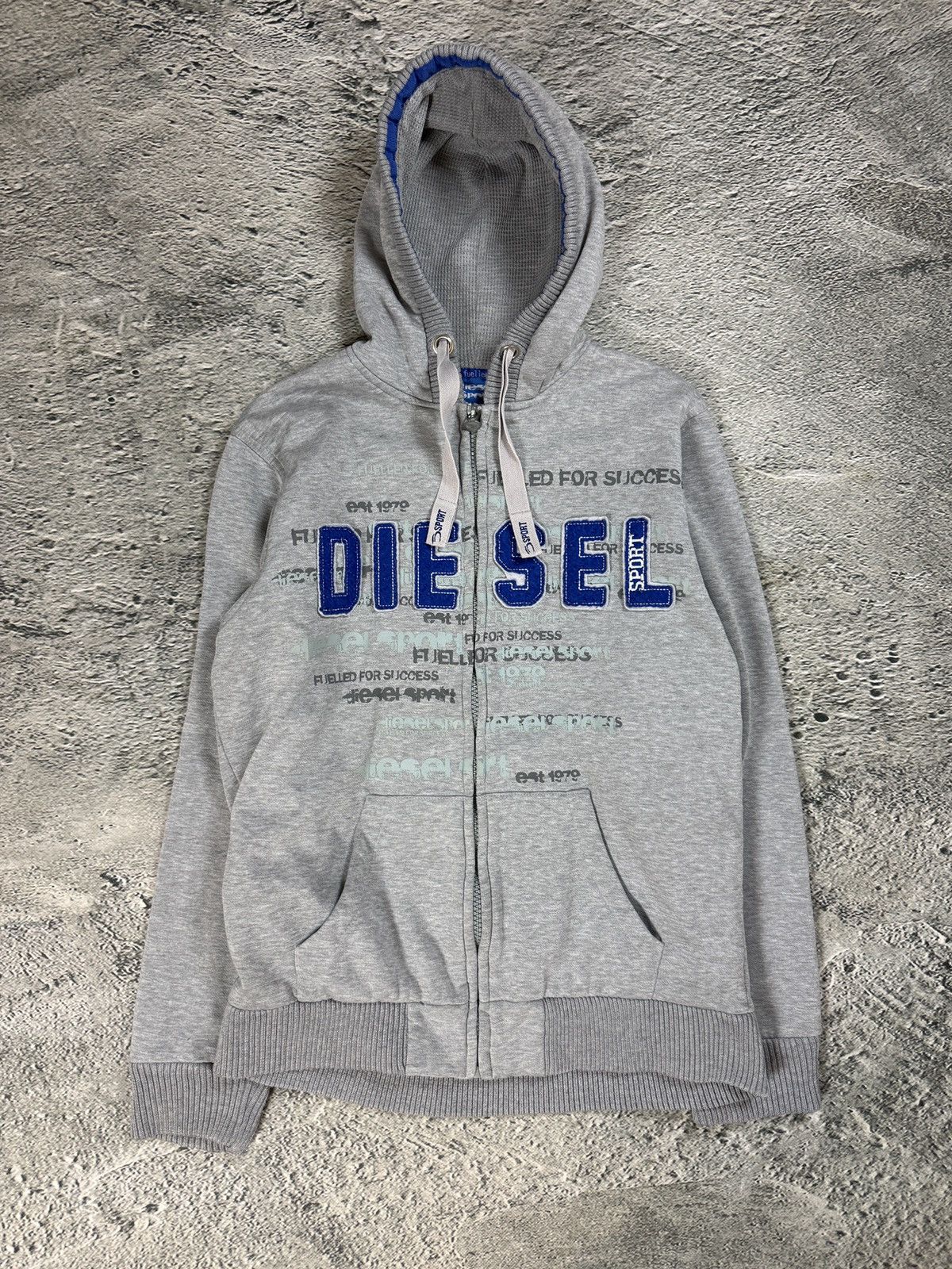 Diesel Diesel vintage zip hoodie grey blue Y2K Size US L / EU 52-54 / 3 - 1 Thumbnail