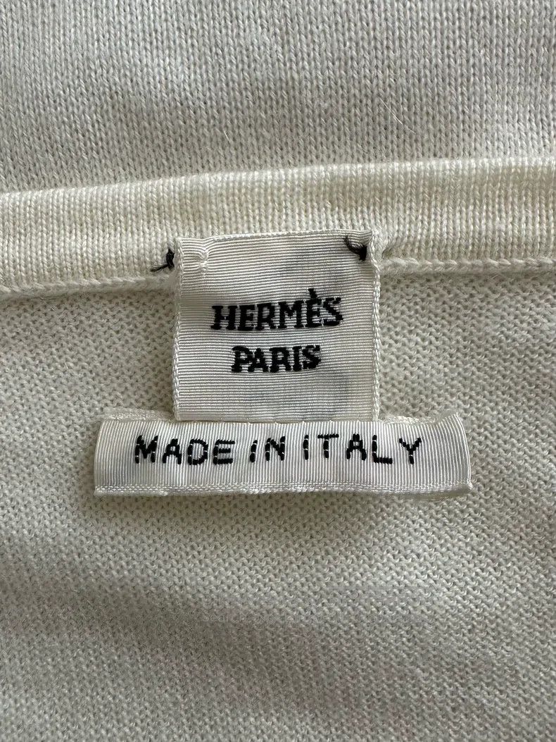 Hermes Hermes V-Neck Cashmere Knit Single-Sided H-Button Open-Bac Size M / US 6-8 / IT 42-44 - 8 Thumbnail