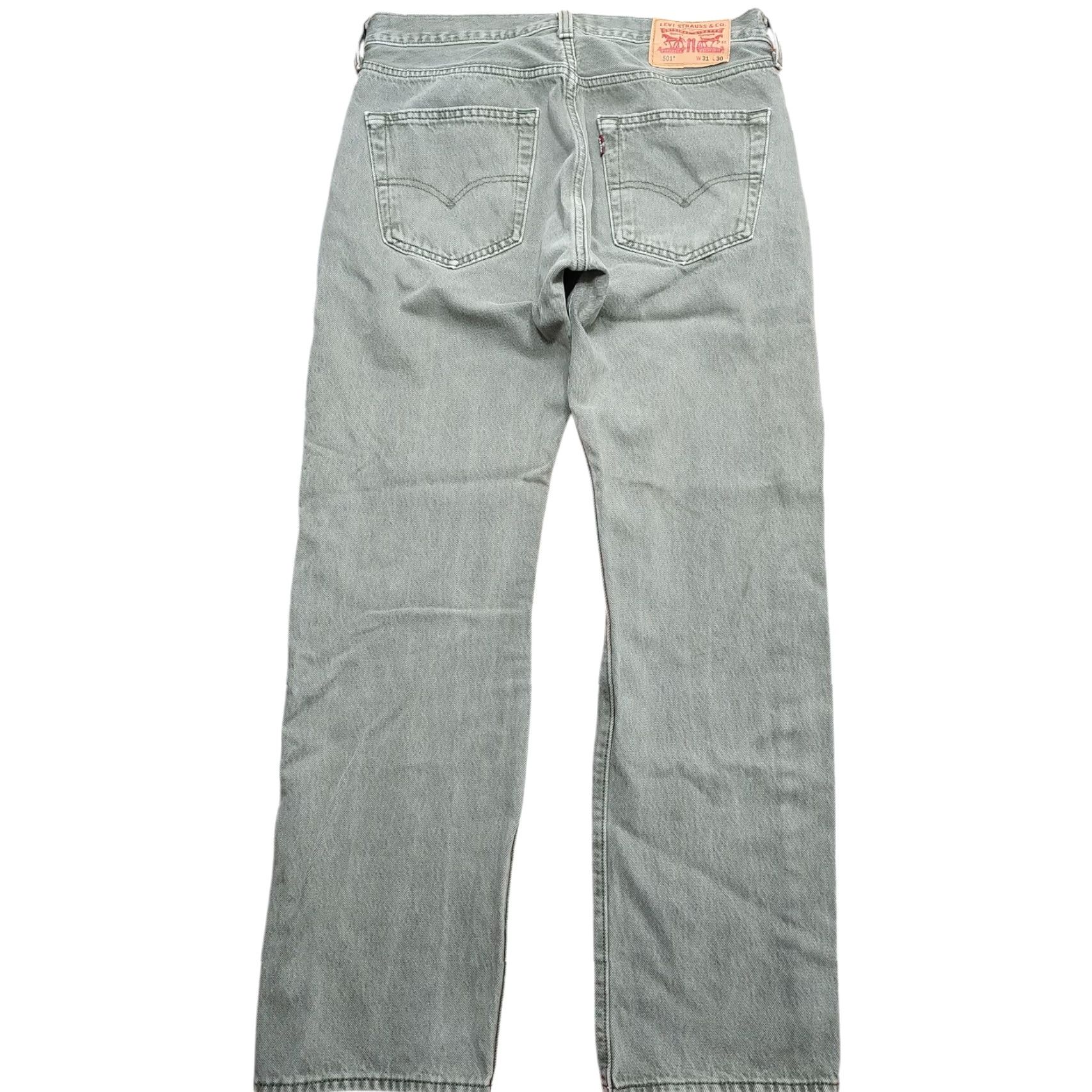 Levi's VINTAGE Levi's 501 Jeans Mens Fit 31x29 Green Original Fit Button Fly Straight Leg Size US 31 - 2 Thumbnail