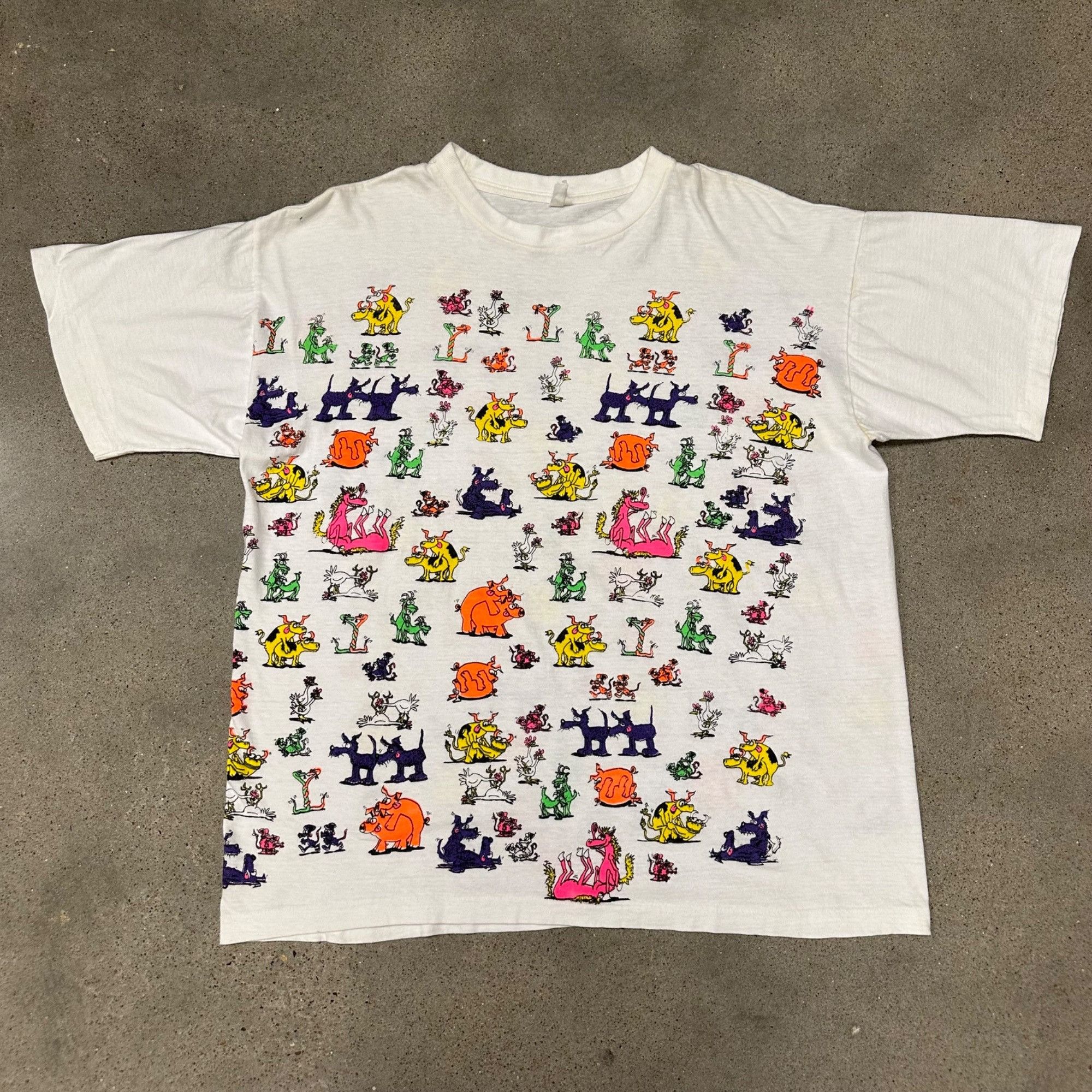 Vintage Vintage All Over Print Animal Sex Joke Shirt Size US L / EU 52-54 / 3 - 1 Thumbnail