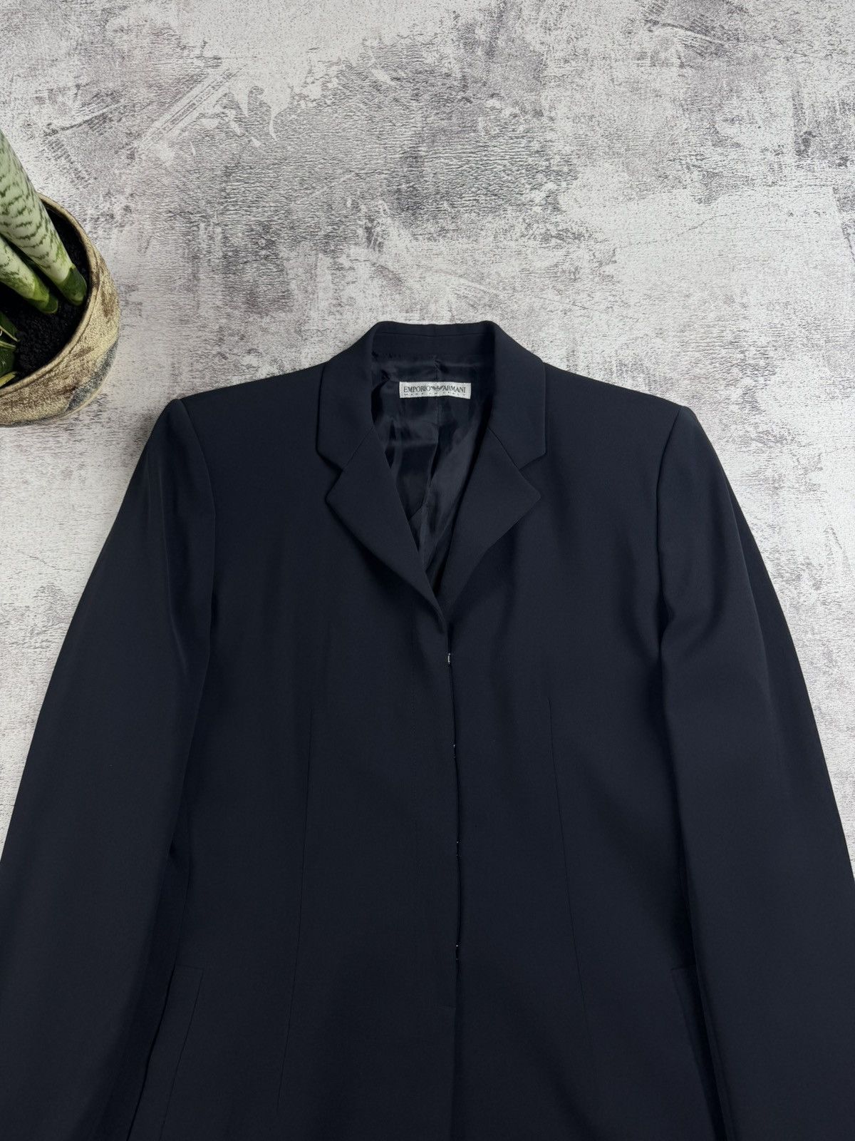 Emporio Armani Emporio Armani Women’s Blue 46 Dize Classic Vintage Luxury Blazer Coat Jacket Size L / US 10 / IT 46 - 5 Thumbnail