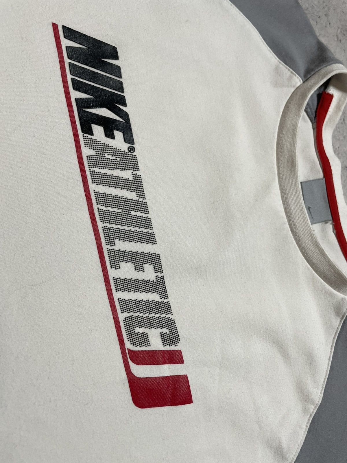 Nike × Vintage Vintage Nike Athletic Big Logo Swoosh T-Shirt Y2K Size US XL / EU 56 / 4 - 6 Thumbnail