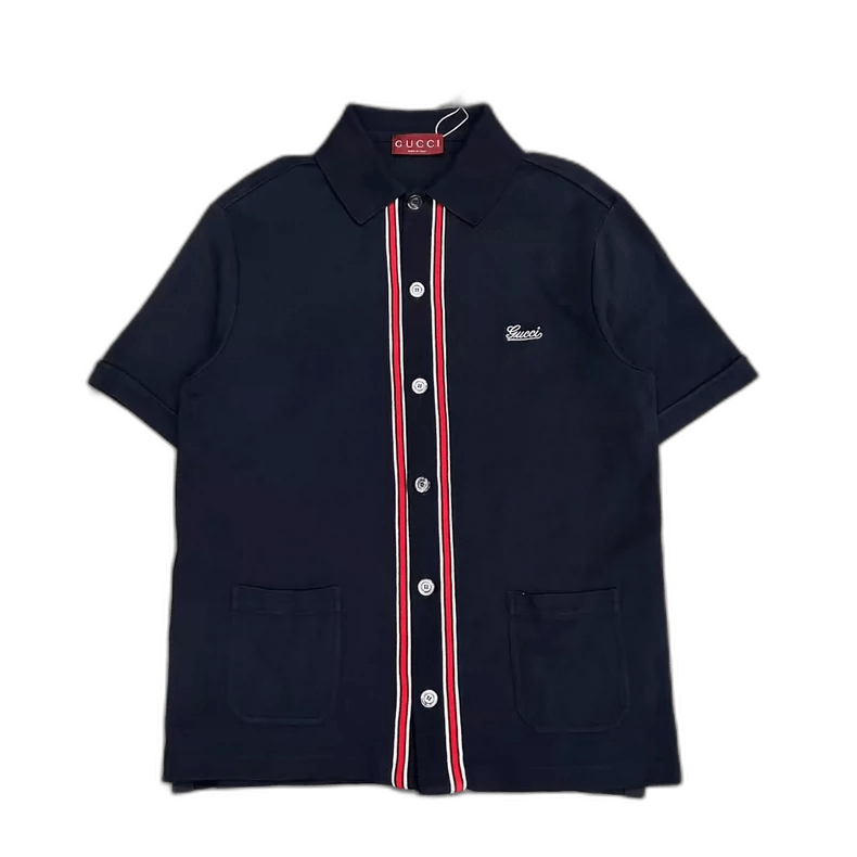 Gucci Gucci Spring Summer Striped Short Sleeve Polo-yf Size US M / EU 48-50 / 2 - 1 Thumbnail