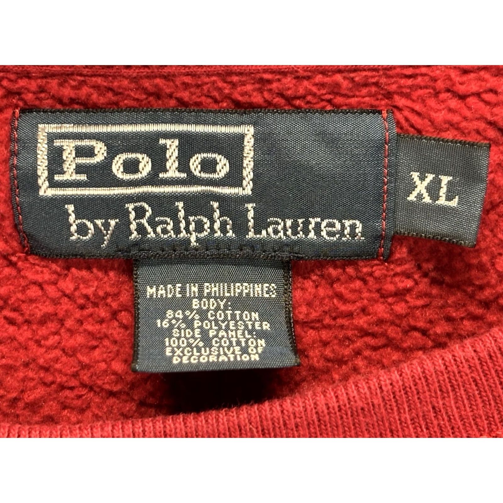 Polo Ralph Lauren VINTAGE Polo Ralph Lauren Sweatshirt Crewneck XL Red 90s Heavyweight Polo Sport Mens Pullover Logo Embroidered Reverse Weave Style Size US XL / EU 56 / 4 - 6 Thumbnail