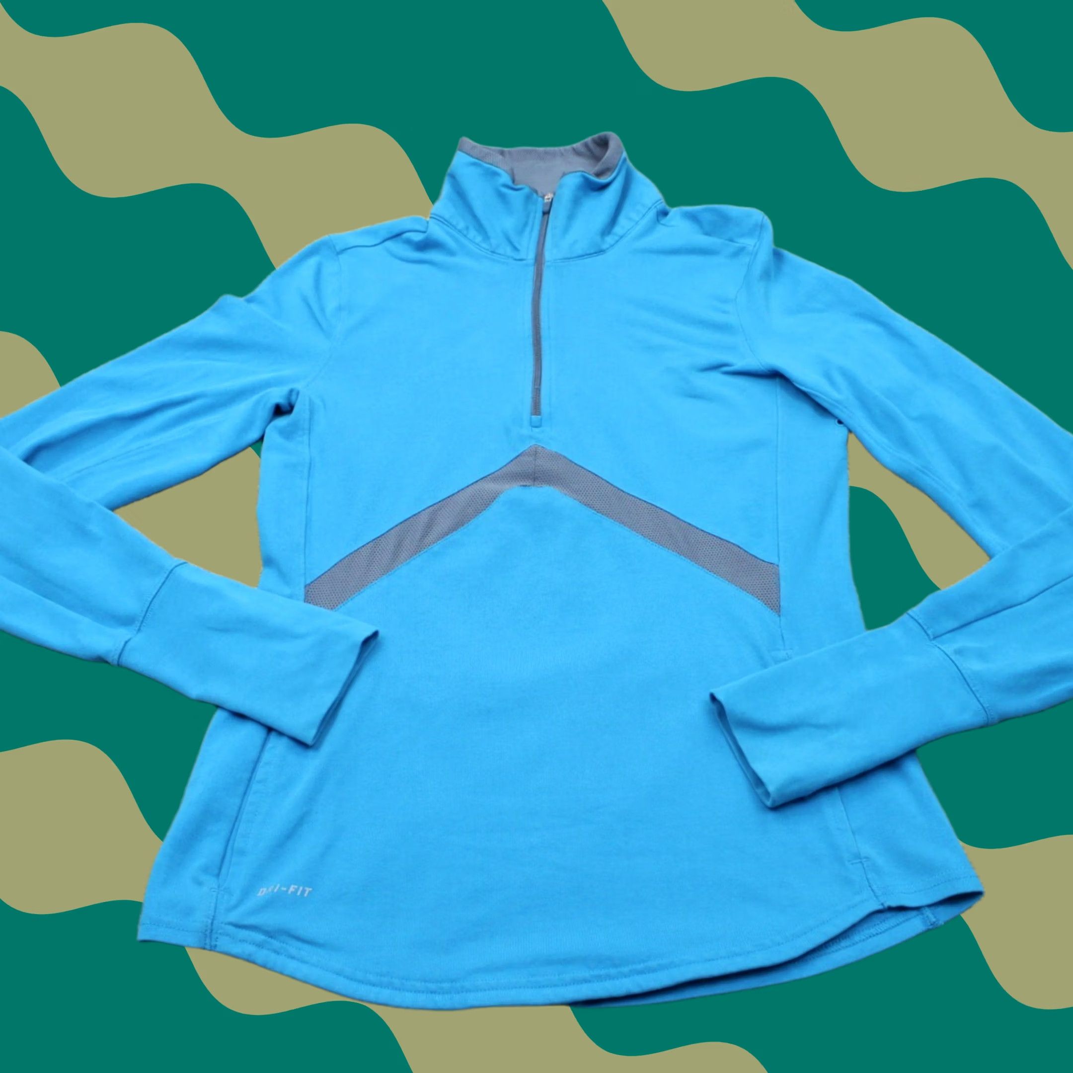 Nike Nike Element Running Sweatshirt Mens Medium Blue 1/2 Zip Long Sleeve Pullover Size M / US 6-8 / IT 42-44 - 1 Thumbnail
