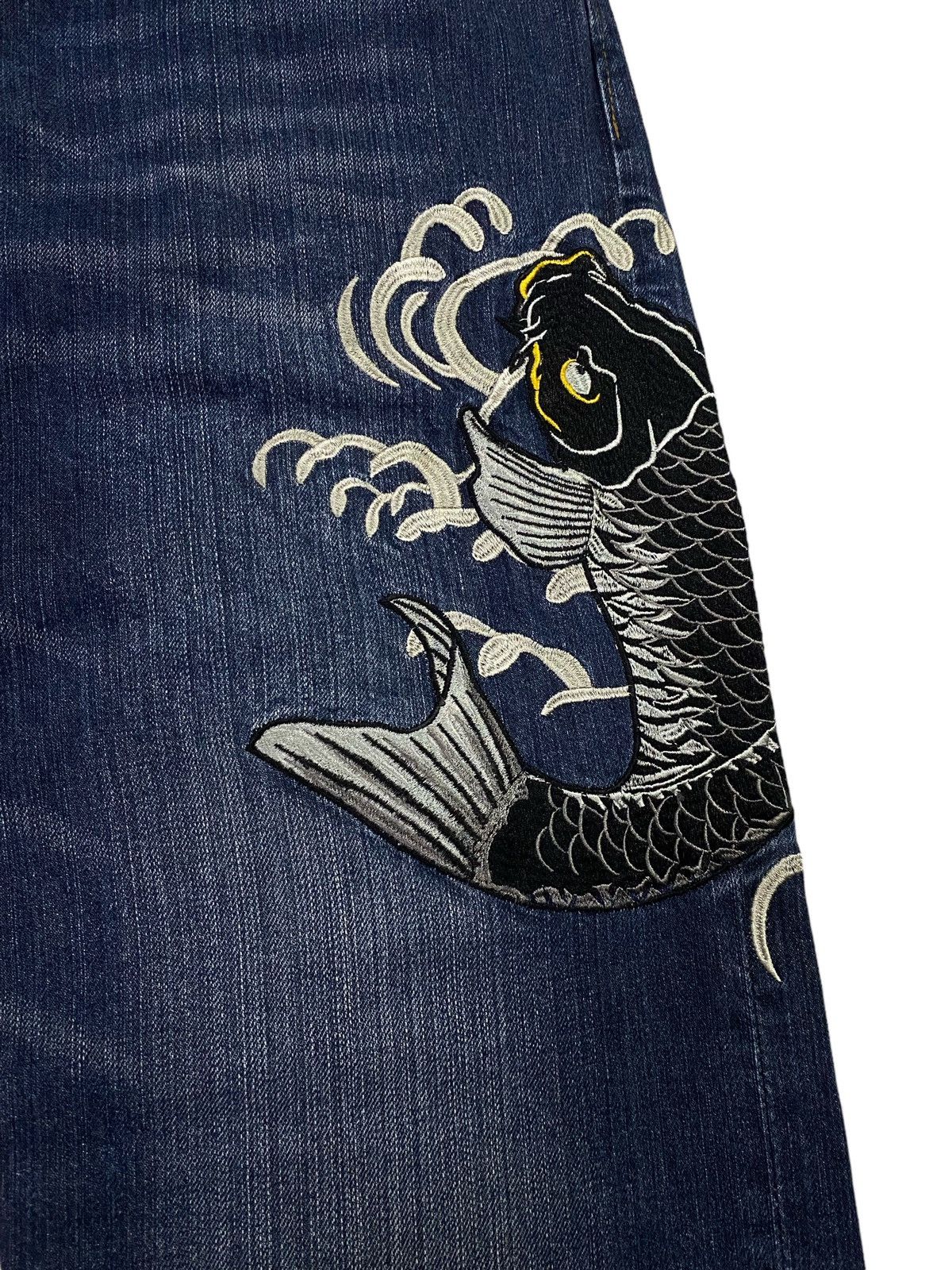 Japanese Brand Japanese Brand Memory Special Koi Fish Embroidery Jeans Size US 34 / EU 50 - 14 Thumbnail