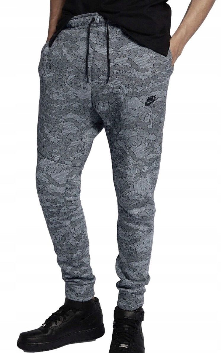 Nike Nike Tech Fleece Jacquard Grey Camouflage Jogger Track Pants Size US 30 / EU 46 - 1 Thumbnail