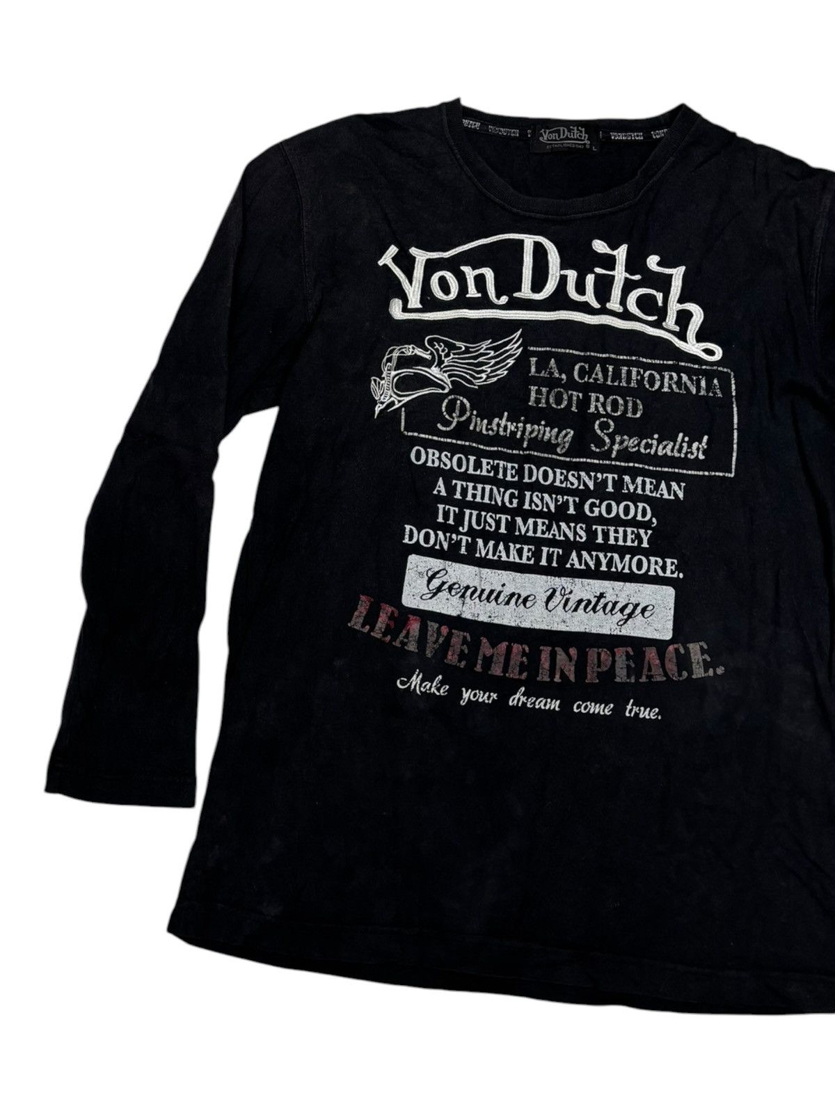Von Dutch 🖤Von Dutch Leave Me In Peace Longsleeve Shirt Size US S / EU 44-46 / 1 - 3 Thumbnail
