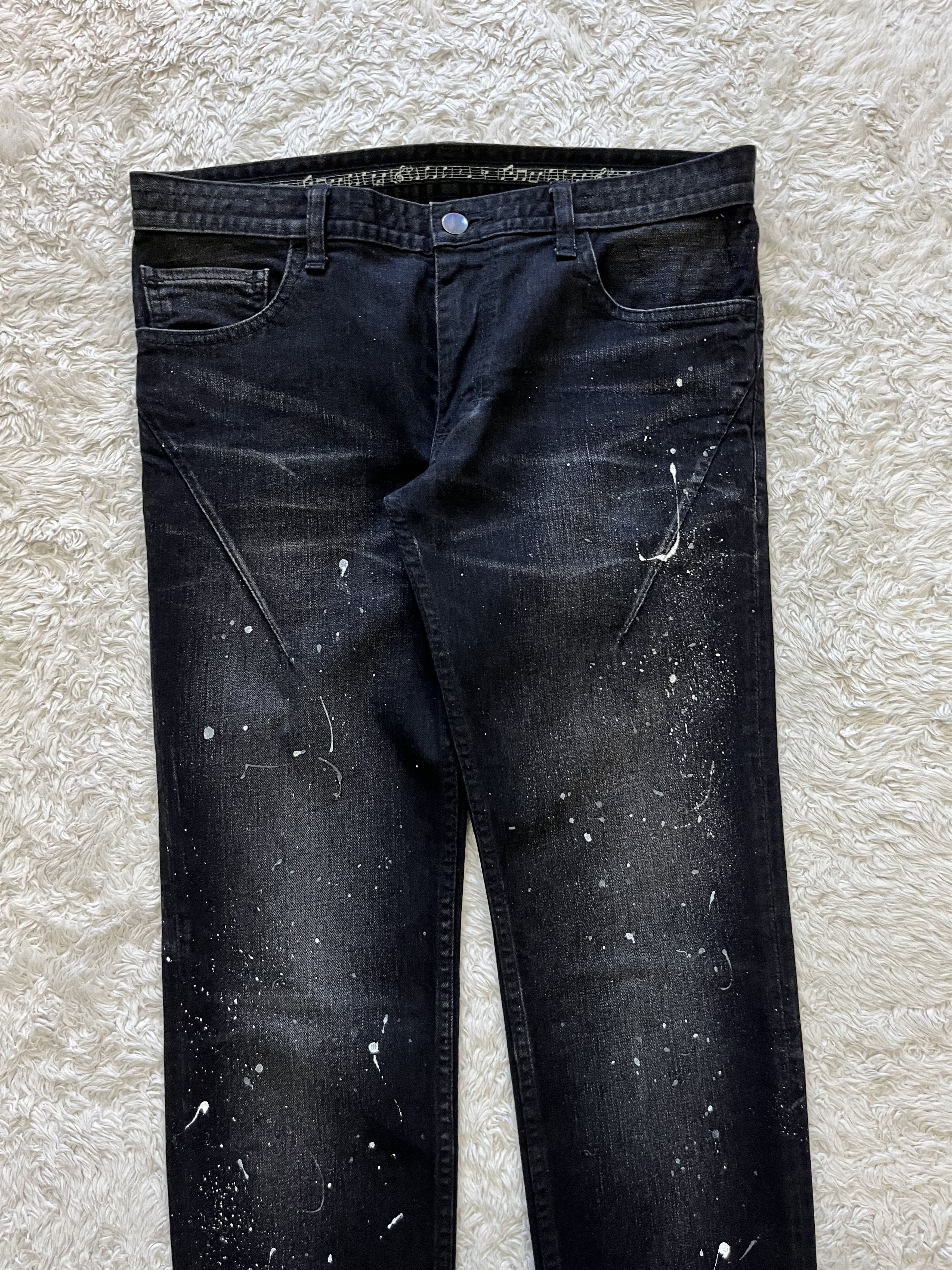 Number (N)ine number nine darting paint splatter denim Size US 31 - 2 Thumbnail
