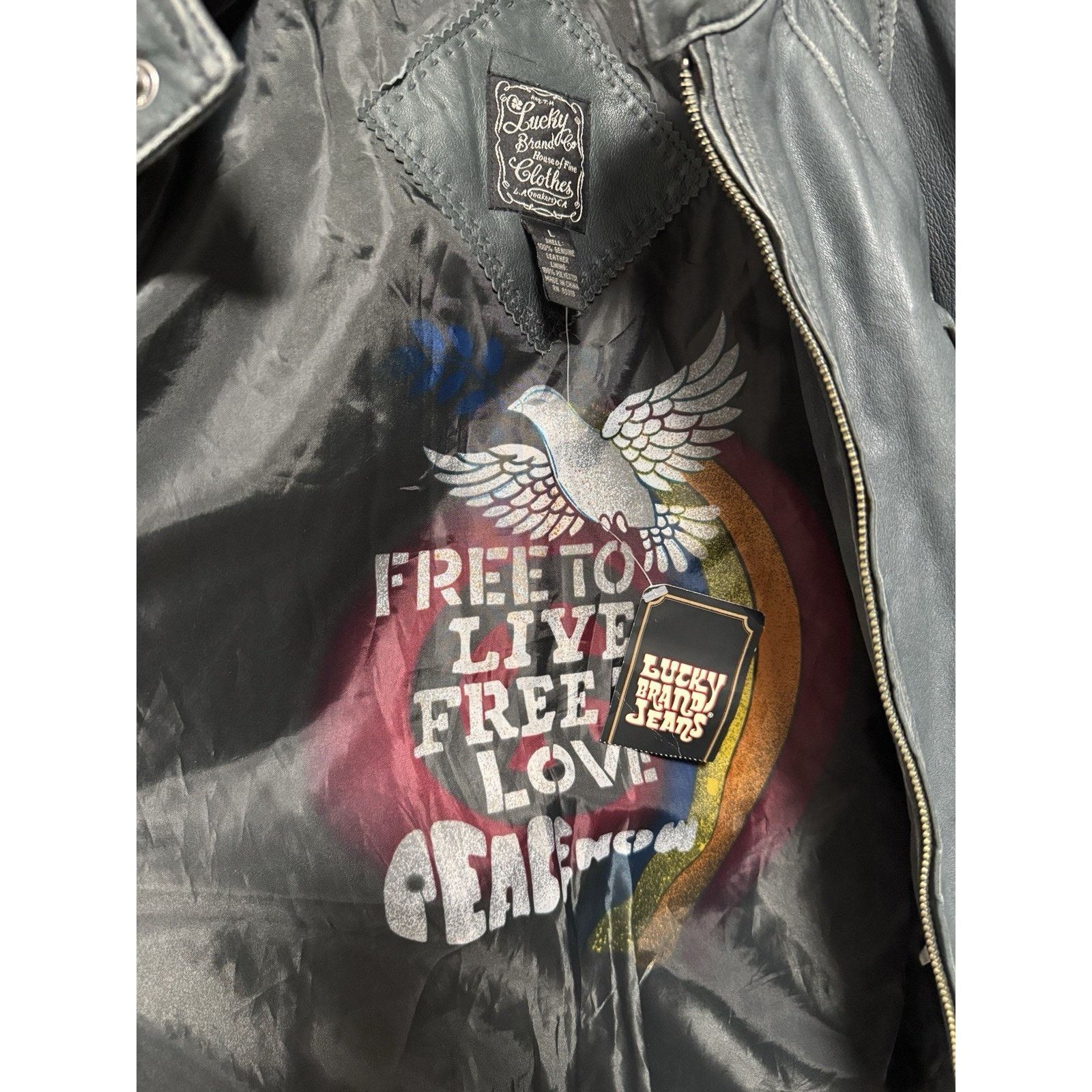 Lucky Brand NWT Lucky Brand leather Jacket Size L Size L / US 10 / IT 46 - 6 Thumbnail