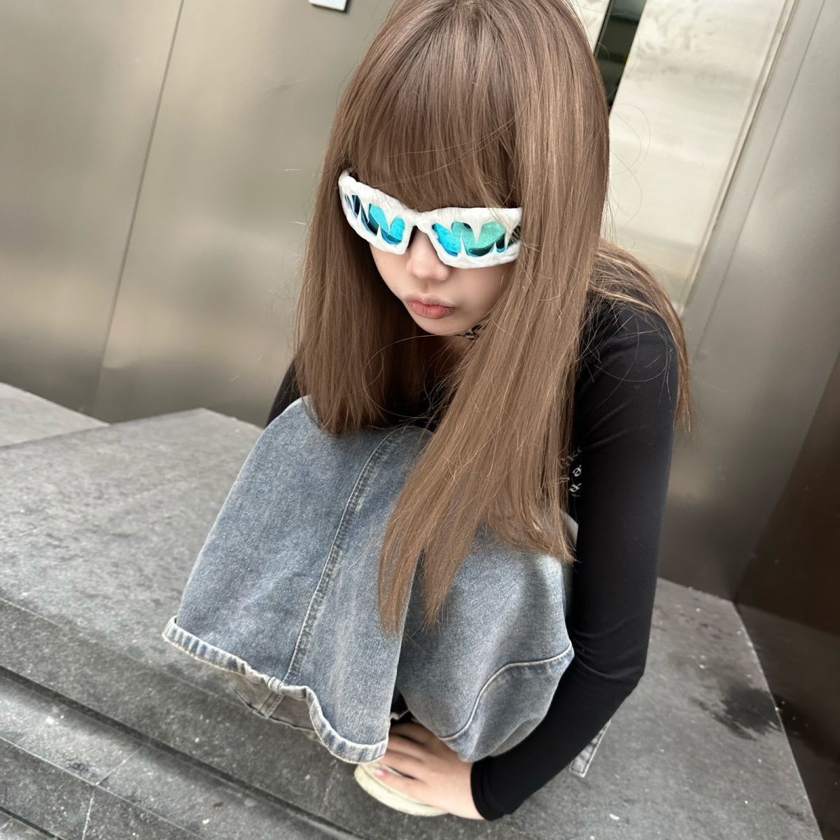 Electric Visual Hip-hop Street ins style custom avant-garde sunglasses Size ONE SIZE - 5 Thumbnail