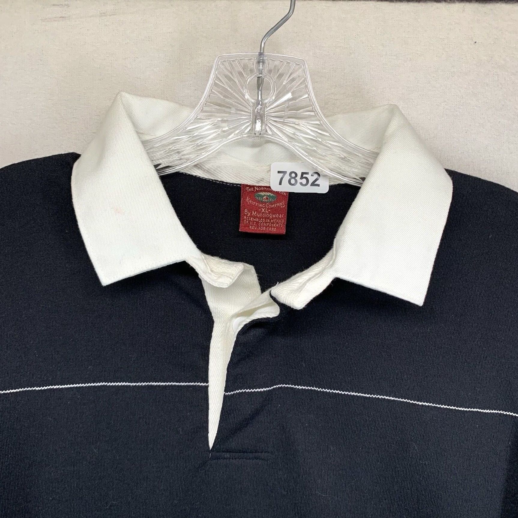 Vintage VINTAGE Northwestern Knitting Company Polo Rugby Shirt XL Black Turquoise Stripe Men Shirt Size US XL / EU 56 / 4 - 5 Thumbnail