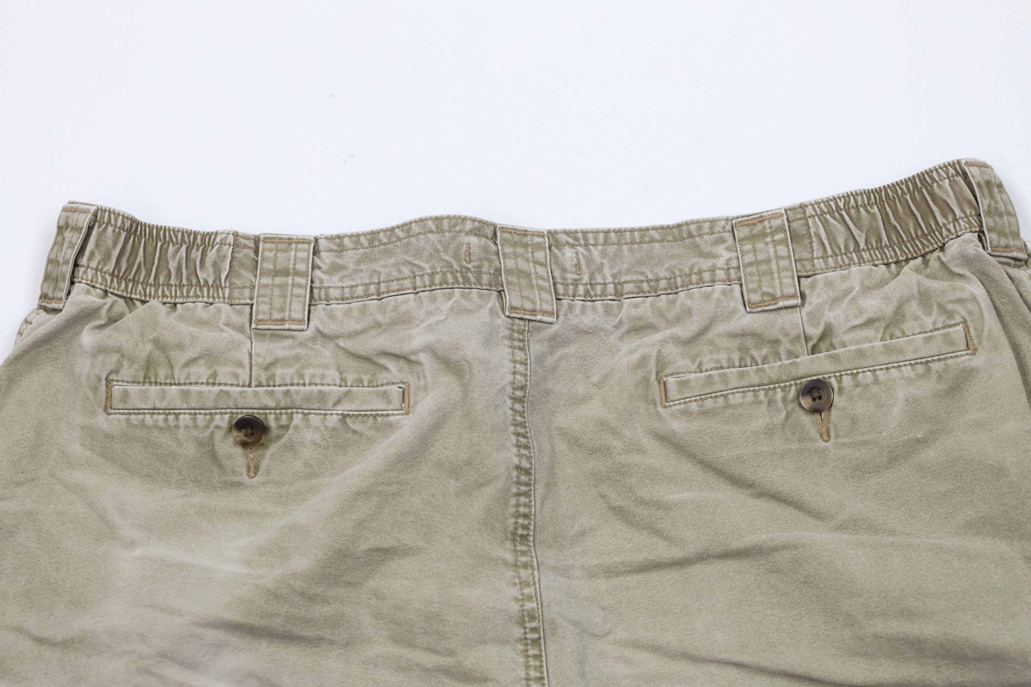 L.L. Bean Vintage 90s LL Bean Faded Stonewash Above Knee Cargo Shorts Size US 38 / EU 54 - 10 Thumbnail