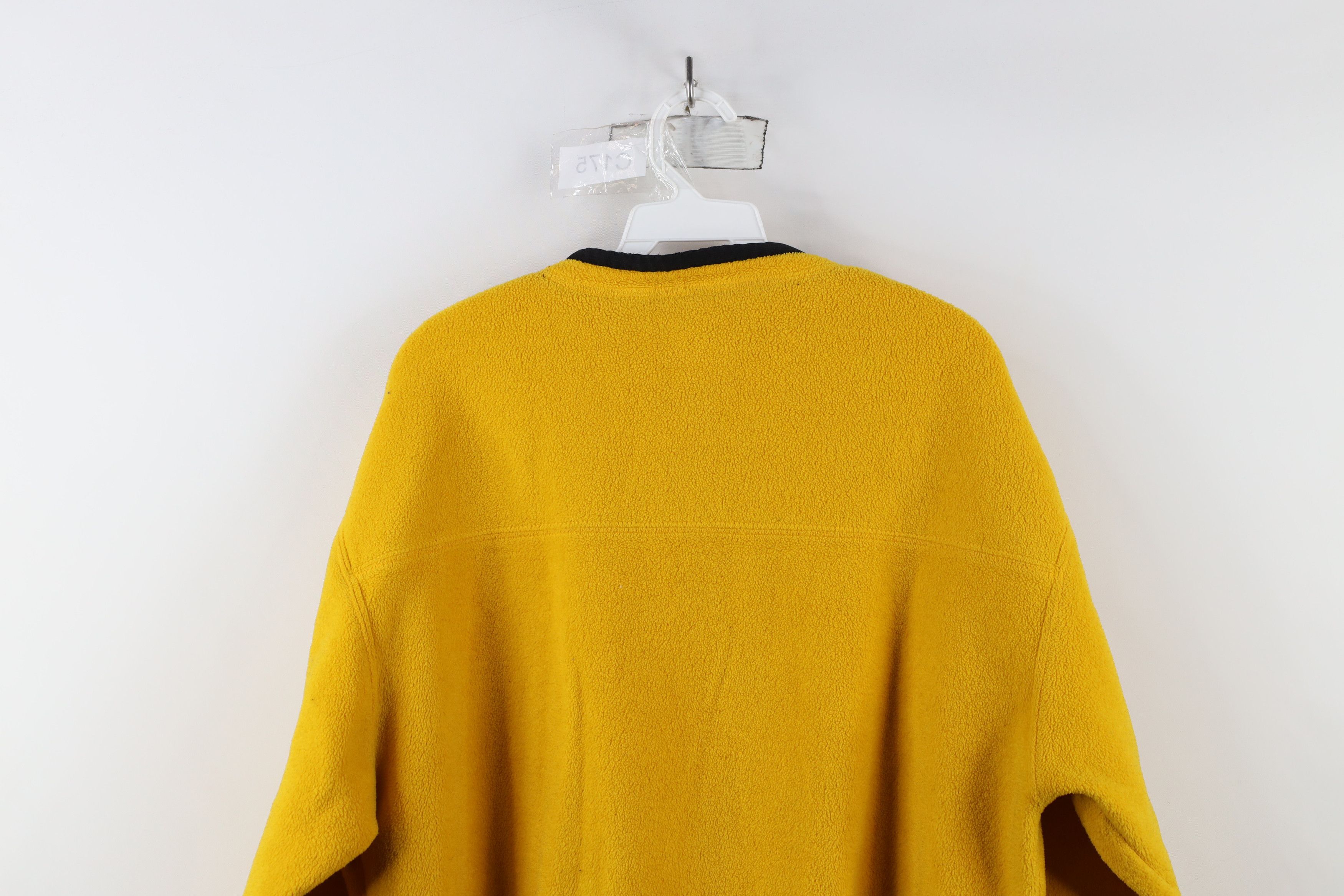 Gap × Vintage Vintage Y2K 2000 Gap Heavy Fleece V-Neck Sweater Yellow Size US L / EU 52-54 / 3 - 9 Thumbnail