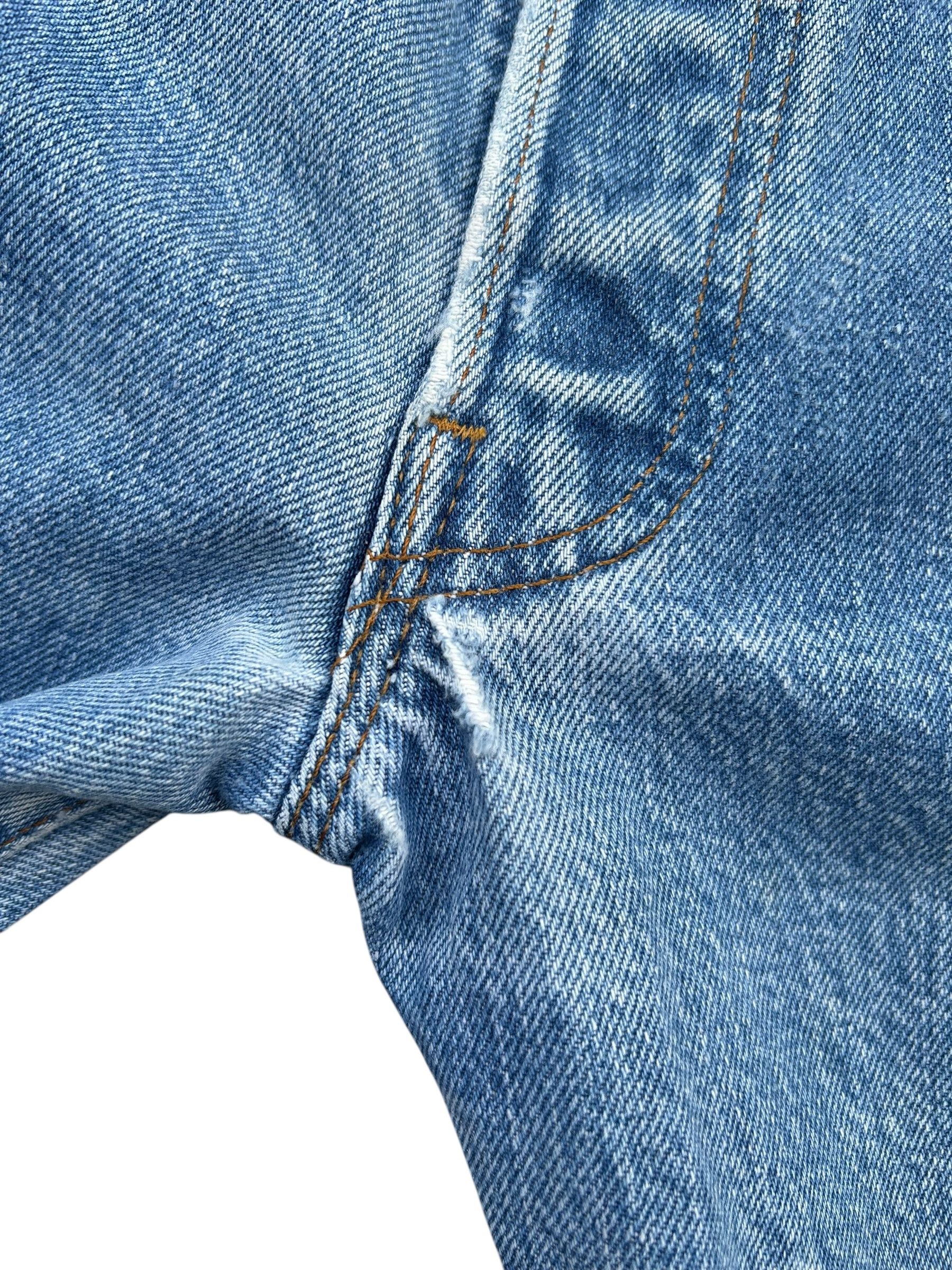 Levi's × Vintage Vintage Levis 501 Rindem Selvedge Distressed Denim Jeans Size US 29 - 7 Thumbnail