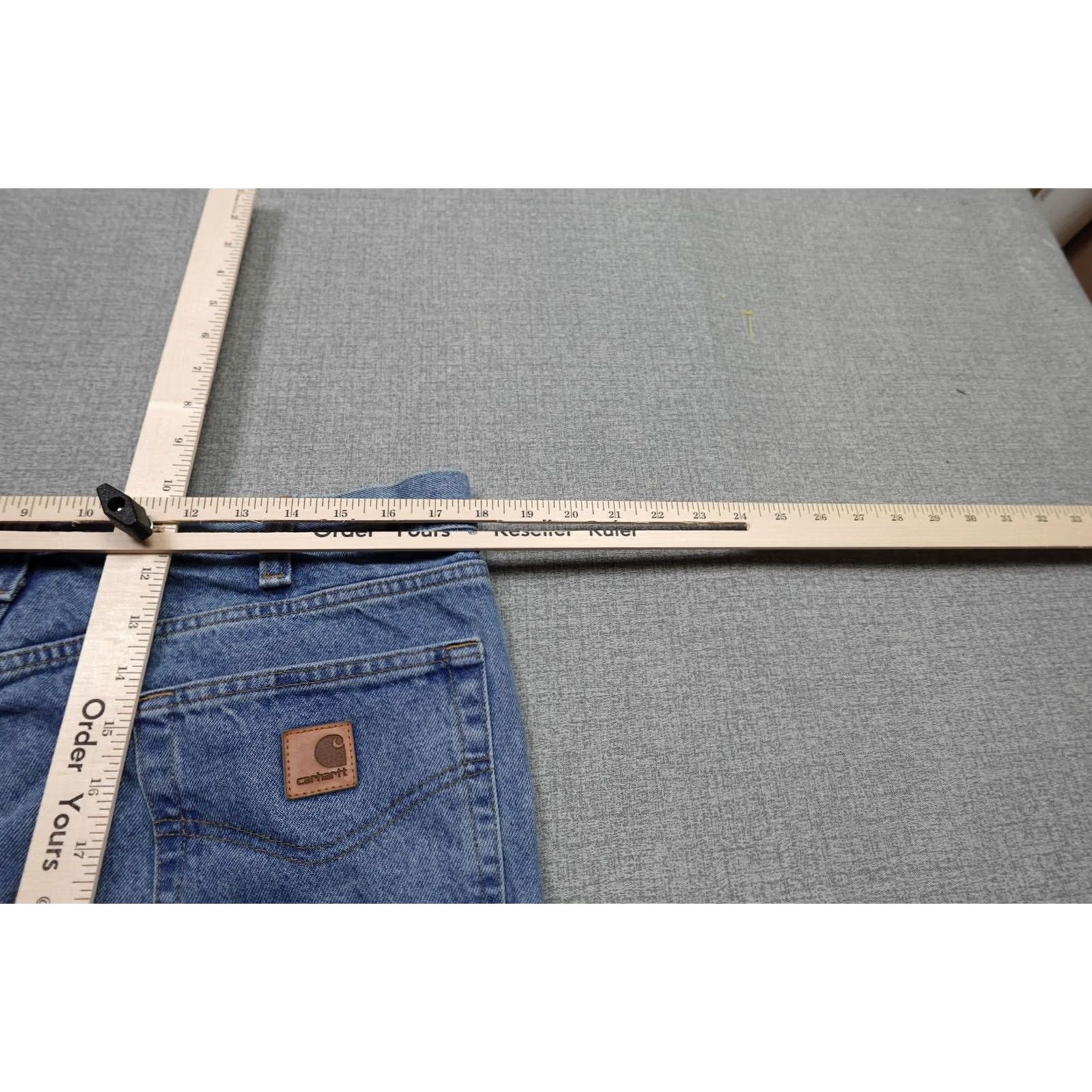 Carhartt VINTAGE Carhartt Jeans Mens 36x32 Blue Denim Straight Leg Leather Patch 5-Pocket Zip Fly Carhartt Patch B40 KVL Mens Modern Straight Jeans Size US 36 / EU 52 - 7 Thumbnail