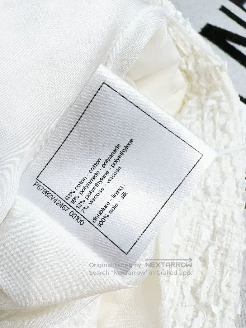 Chanel Chanel 18C high-waisted hip-wrapped sequin embroidered whi Size 24" / US 00 / IT 34 - 8 Thumbnail