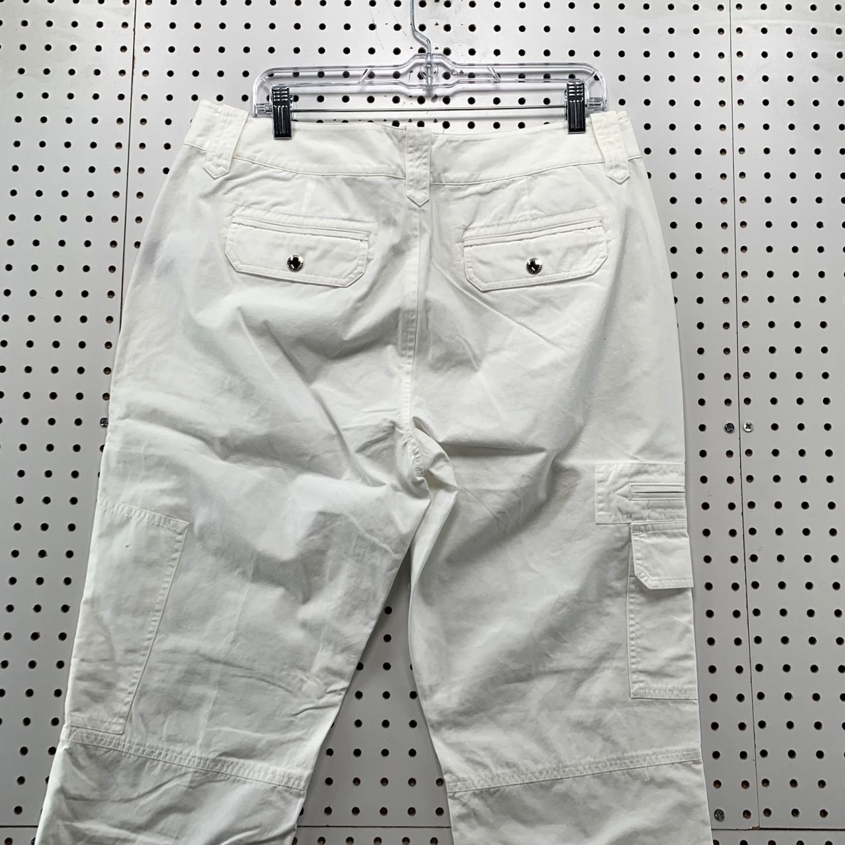 Ralph Lauren VINTAGE LRL Lauren Ralph Lauren Cargo Pants Womens Size 14 White Fits 36x31 Size 36" / US 14 / IT 50 - 6 Thumbnail