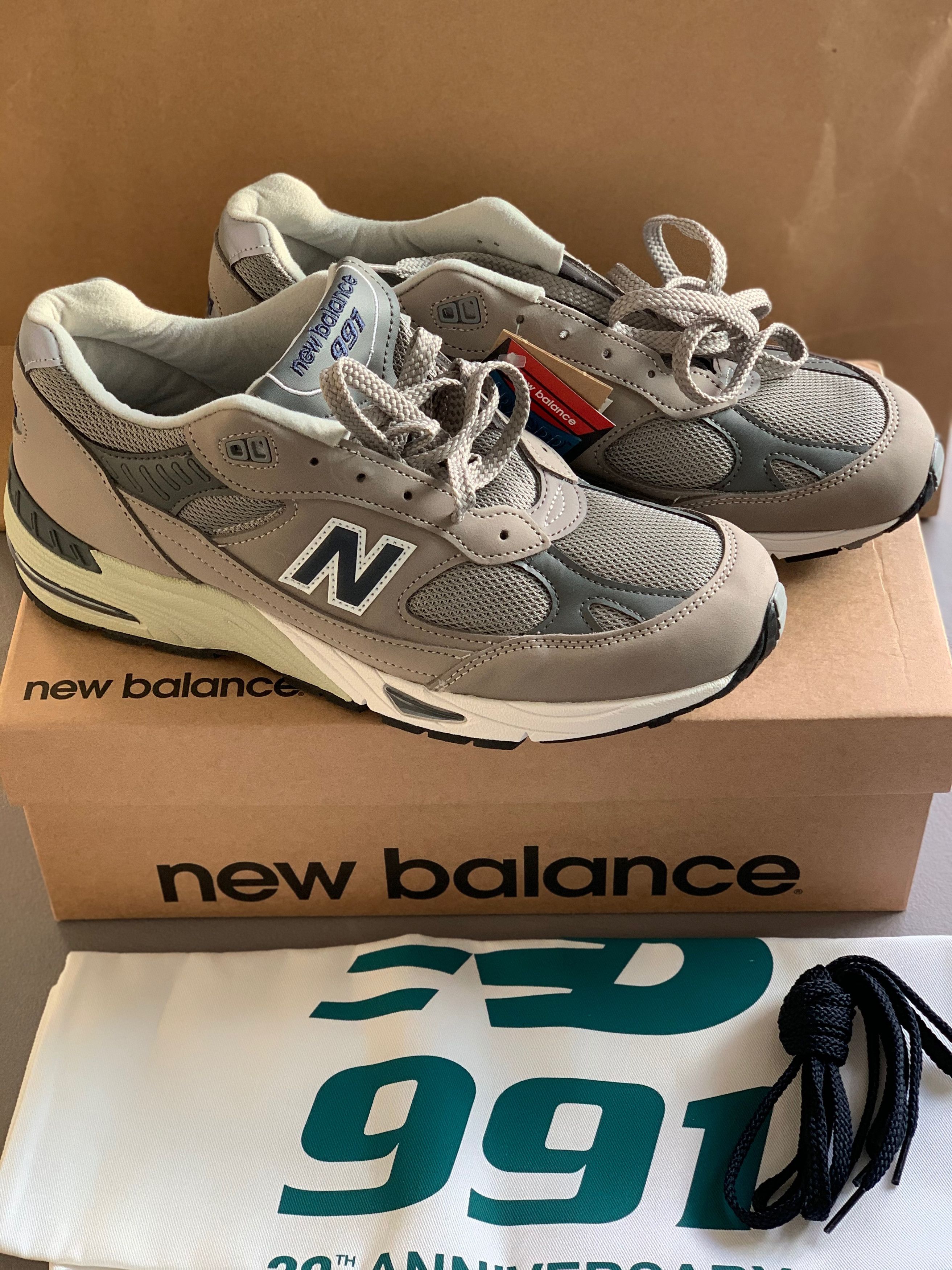 New Balance 991 Trainers 20th Anniversary, Grey, UK