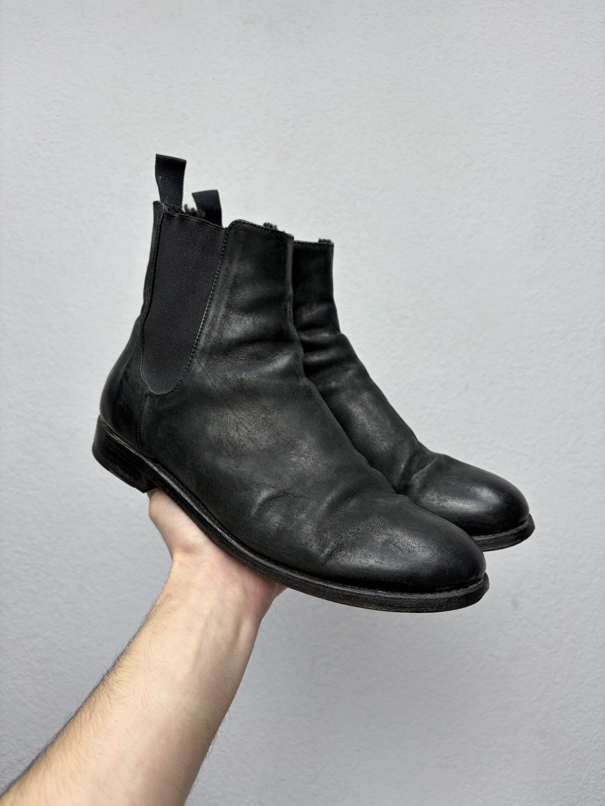 The Last Conspiracy Vintage 00s Guidi CCP Style Distressed Leather Biker Boots Size US 8 / EU 41 - 2 Thumbnail
