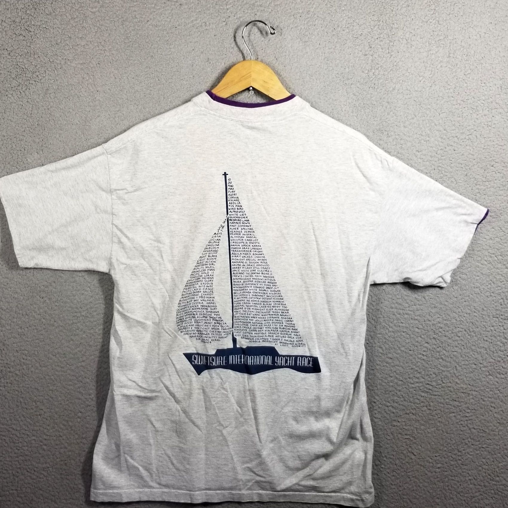 Vintage VINTAGE Signal Sports Shirt Men XL Gray 1994 Swiftsure Yacht Race Sailing Regatta Graphic Print Size US XL / EU 56 / 4 - 4 Thumbnail