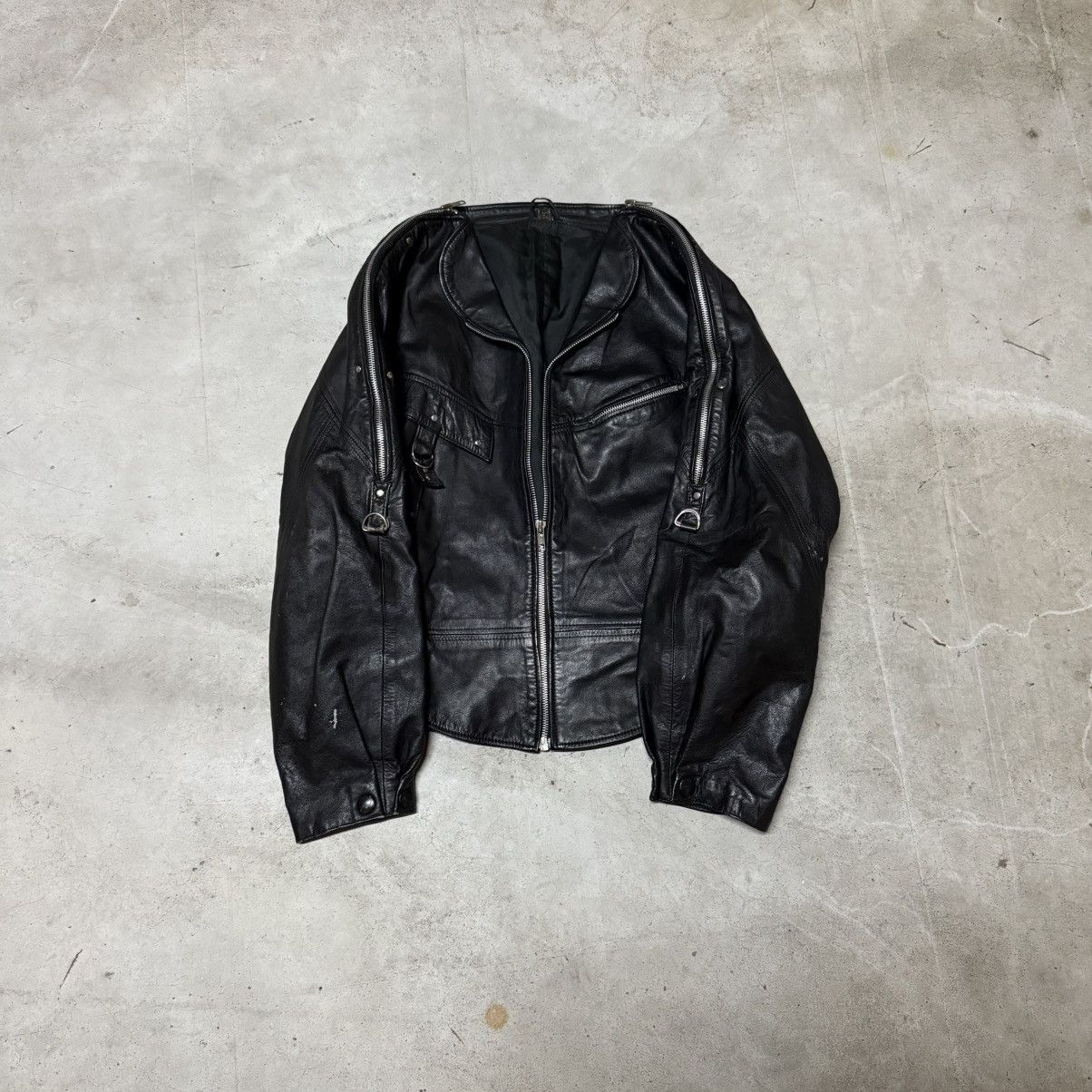 Japanese Brand Vintage womans shoulder zip up opium leather jacket Size S / US 4 / IT 40 - 1 Thumbnail