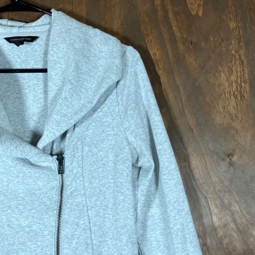 Banana Republic Banana Republic Jacket Womens Gray Moto Asymmetrical Zipper Stretch XSmall Size XS / US 0-2 / IT 36-38 - 5 Thumbnail