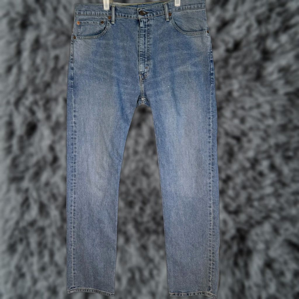 Levi's Levi’s 505 Jeans Men’s 38x34 Blue Denim Stretch Mid-Rise Straight Leg Vintage No Size US 38 / EU 54 - 1 Thumbnail