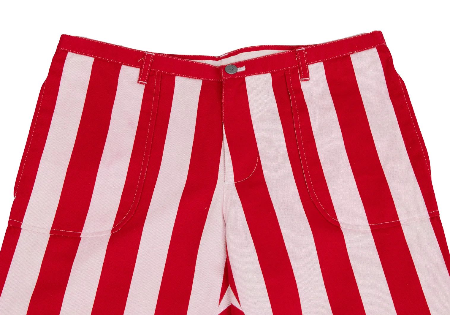 Jean Paul Gaultier Cotton Stripe Pants in Red and White Size 48 Size US 32 / EU 48 - 2 Thumbnail