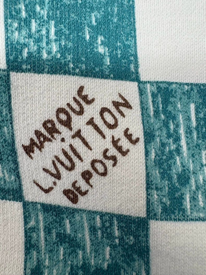 Louis Vuitton Checkered Sweatshirt in White Green -2505