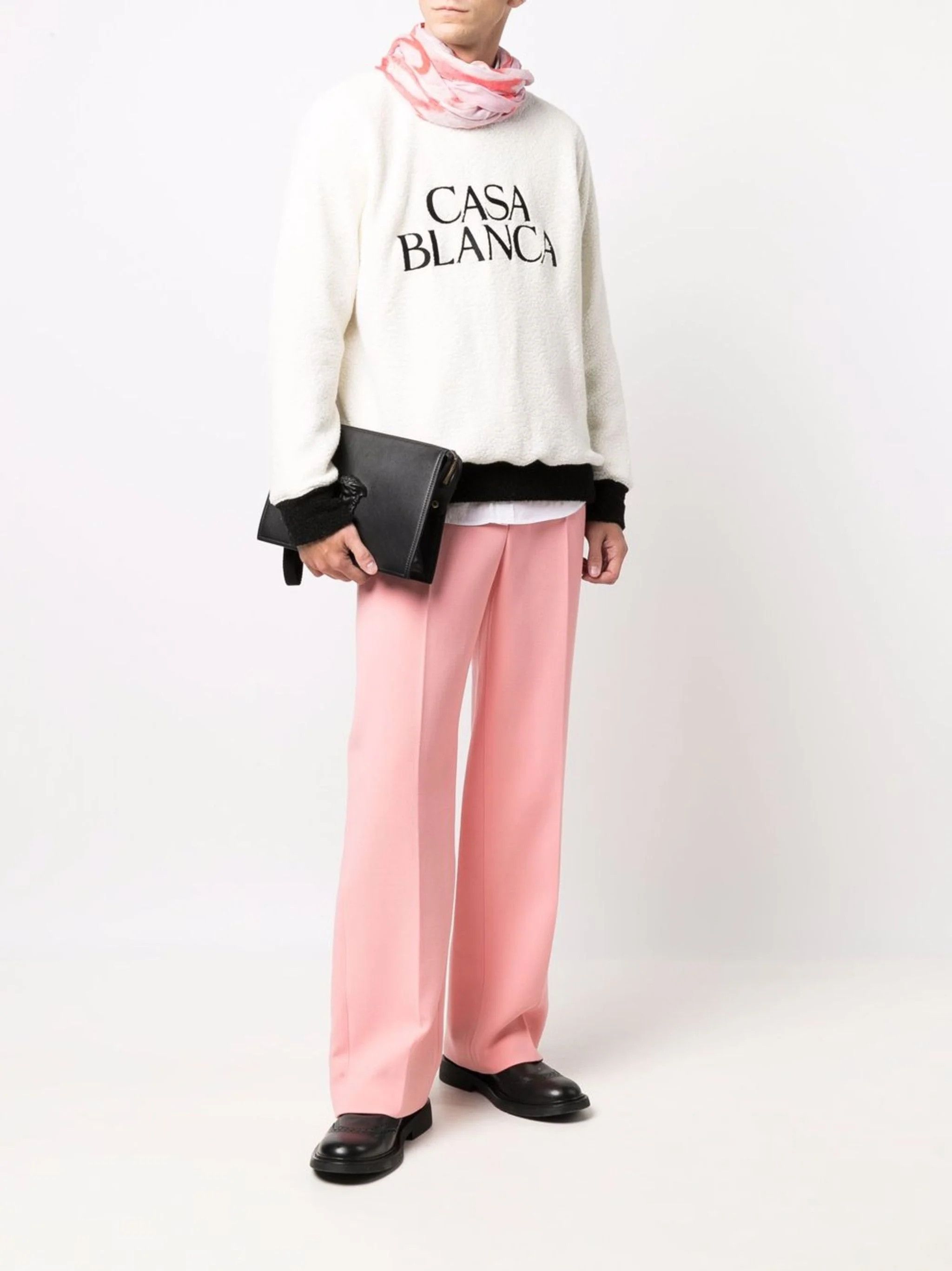 Casablanca White Two-Tone Fleece Logo Sweatshirt Size XXS / US 00 / IT 34 - 5 Thumbnail