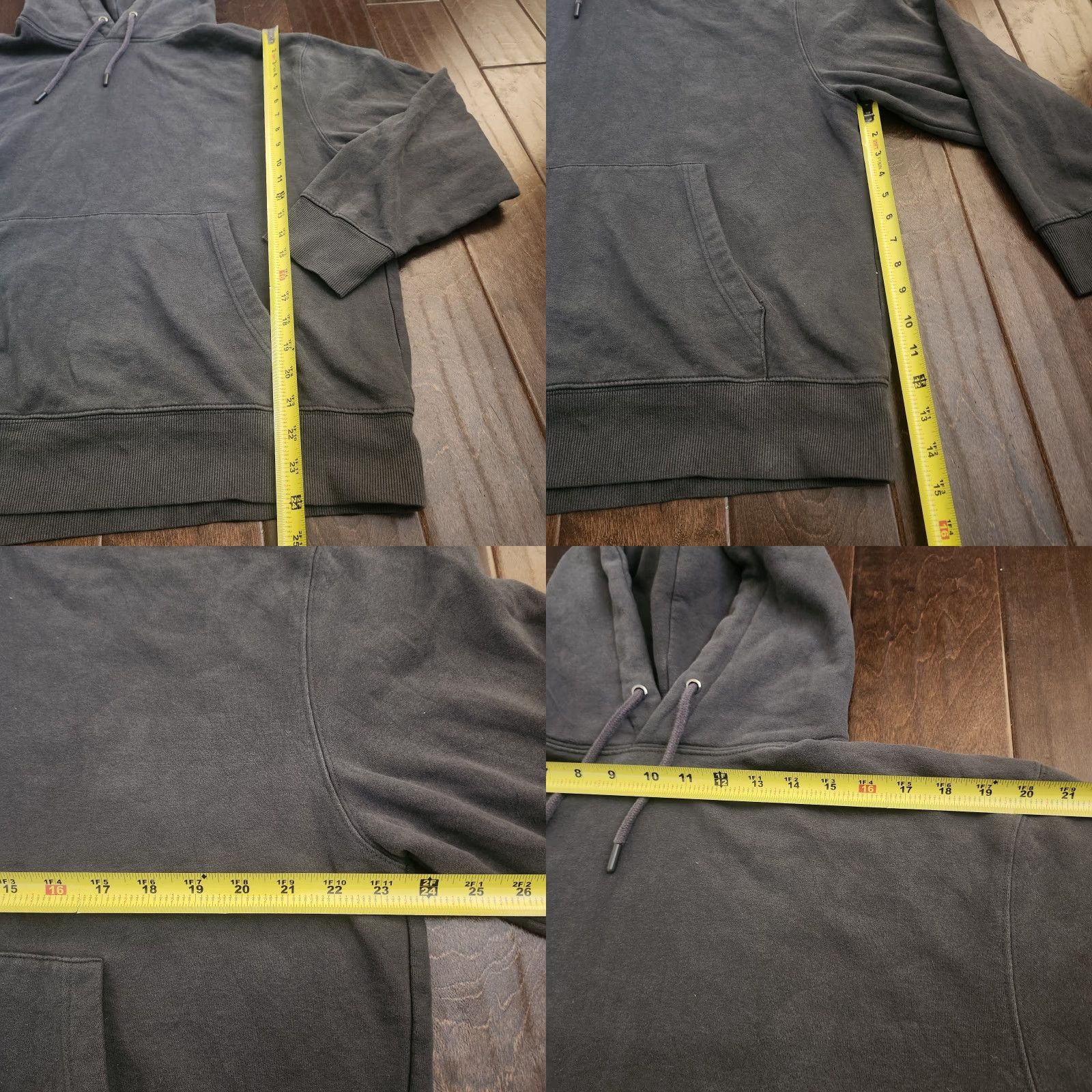 Topman Topman Hoodie Gray XL Mens Pullover Fleece Hooded Sweatshirt Pocket Drawstring Long Sleeve Cotton Polyester Regular Fit Machine Washable Size US XL / EU 56 / 4 - 8 Thumbnail