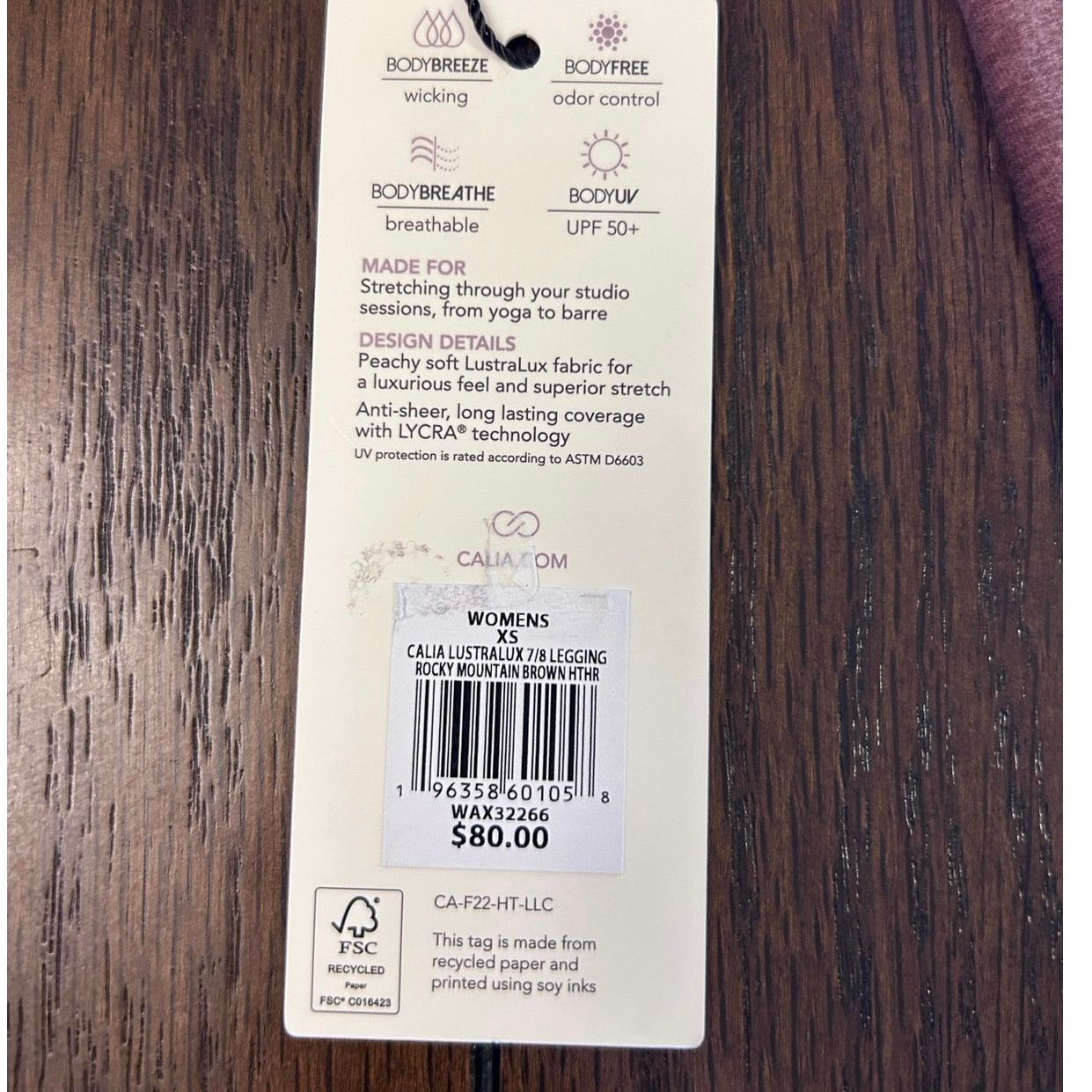 Other CALIA Women’s Active Lustralux Heather Brown 7/8 Leggings Size 25" / US 0 / IT 36 - 5 Thumbnail