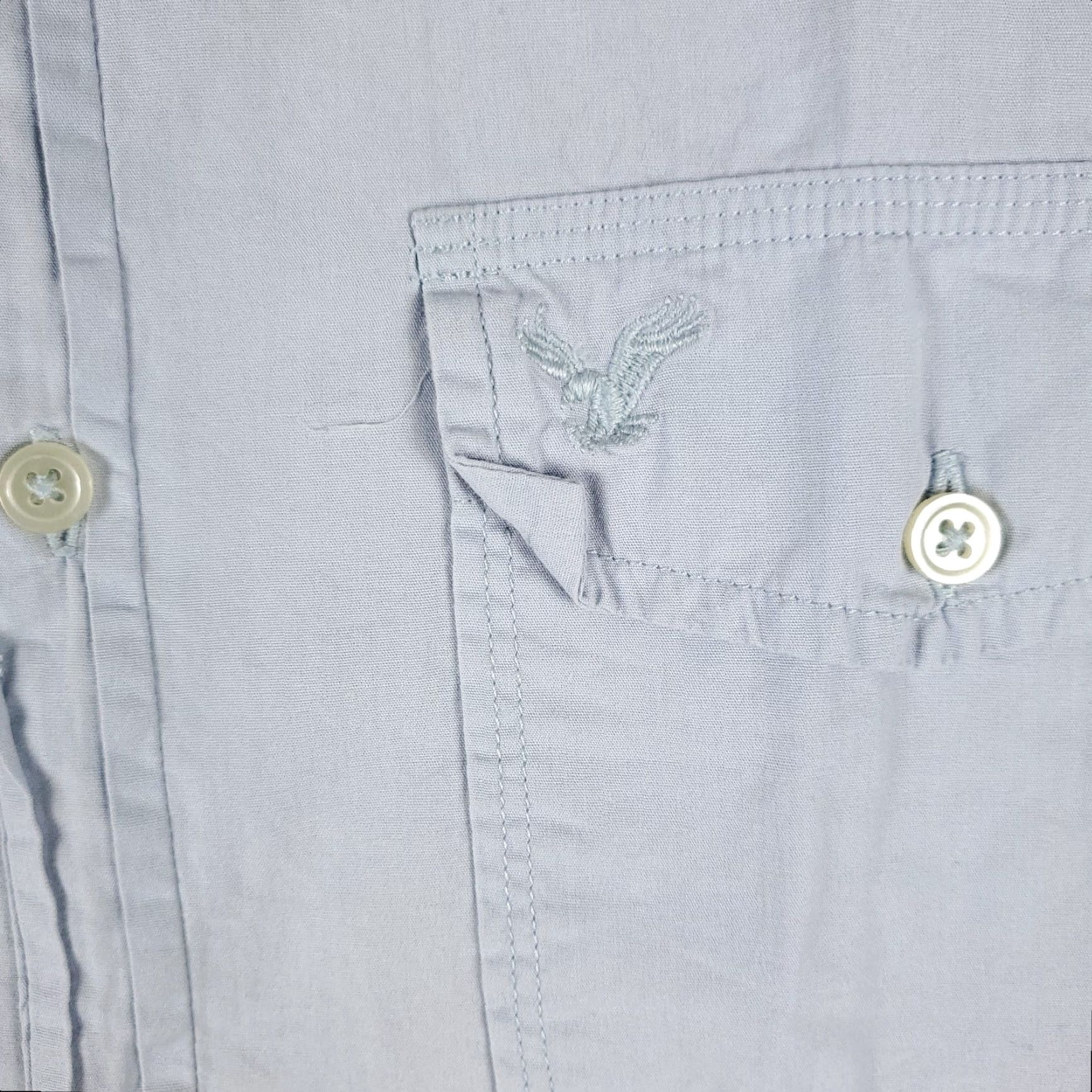 American Eagle Outfitters American Eagle Shirt Mens Medium Blue Casual Button-Up Long Sleeve Stained Size US M / EU 48-50 / 2 - 2 Thumbnail