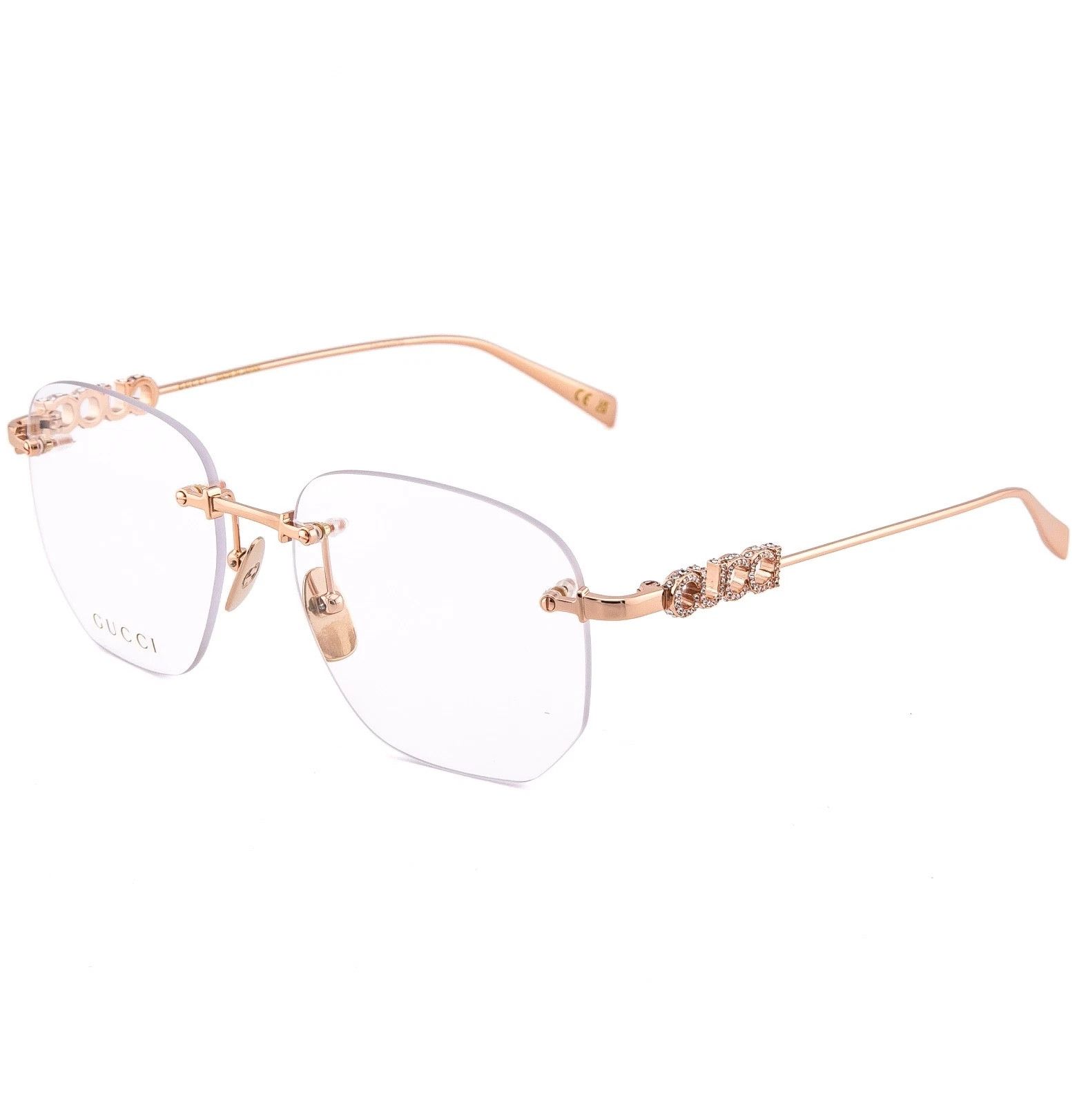 Gucci GUCCI GG1806O 1806 Rose Gold Crystal Logo Metal Optical 003 Size ONE SIZE - 4 Thumbnail