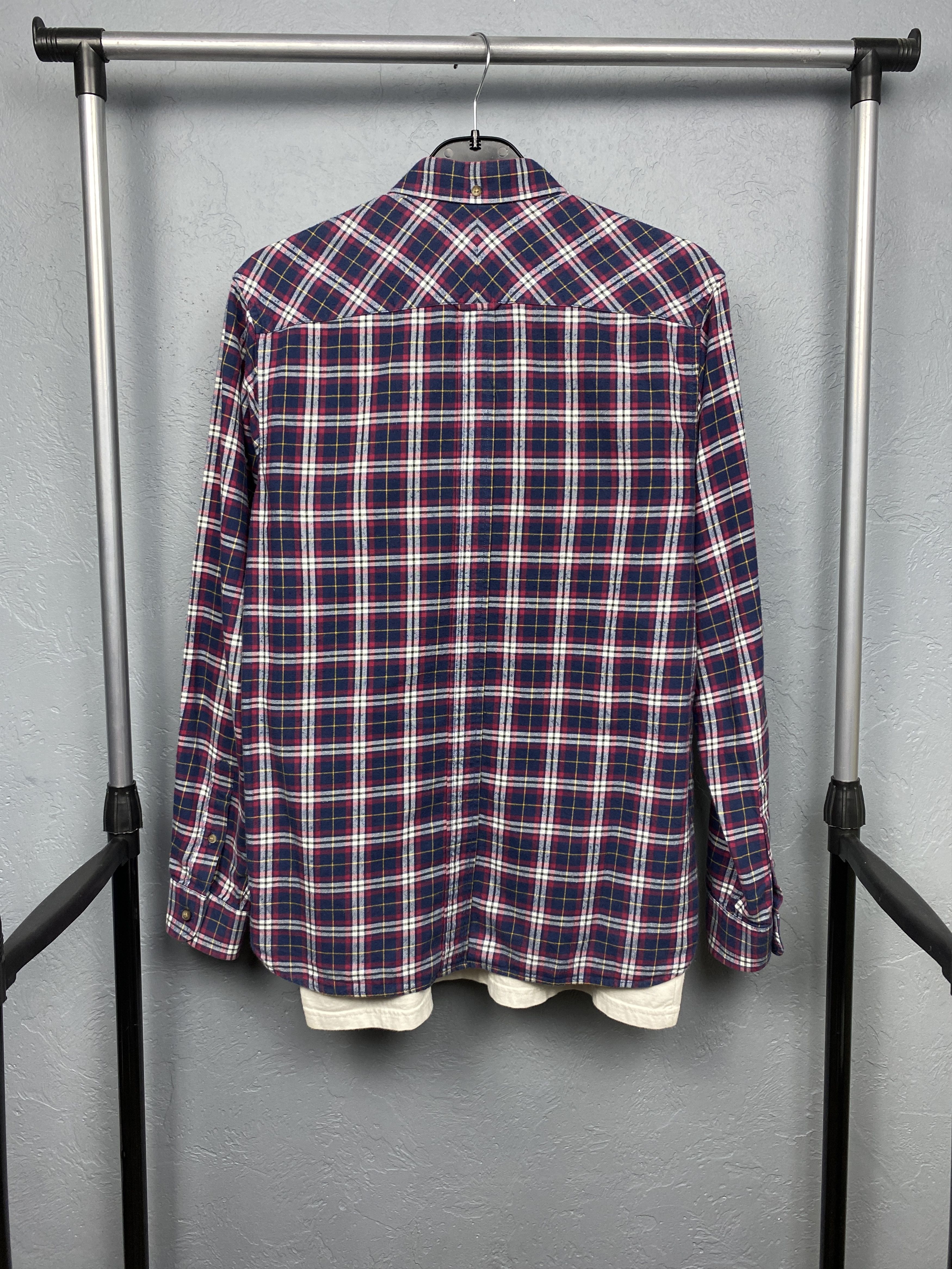 Flannel × Fred Perry Fred Perry Vintage Mens Long Sleeve Plaid Shirt Size US S / EU 44-46 / 1 - 6 Thumbnail
