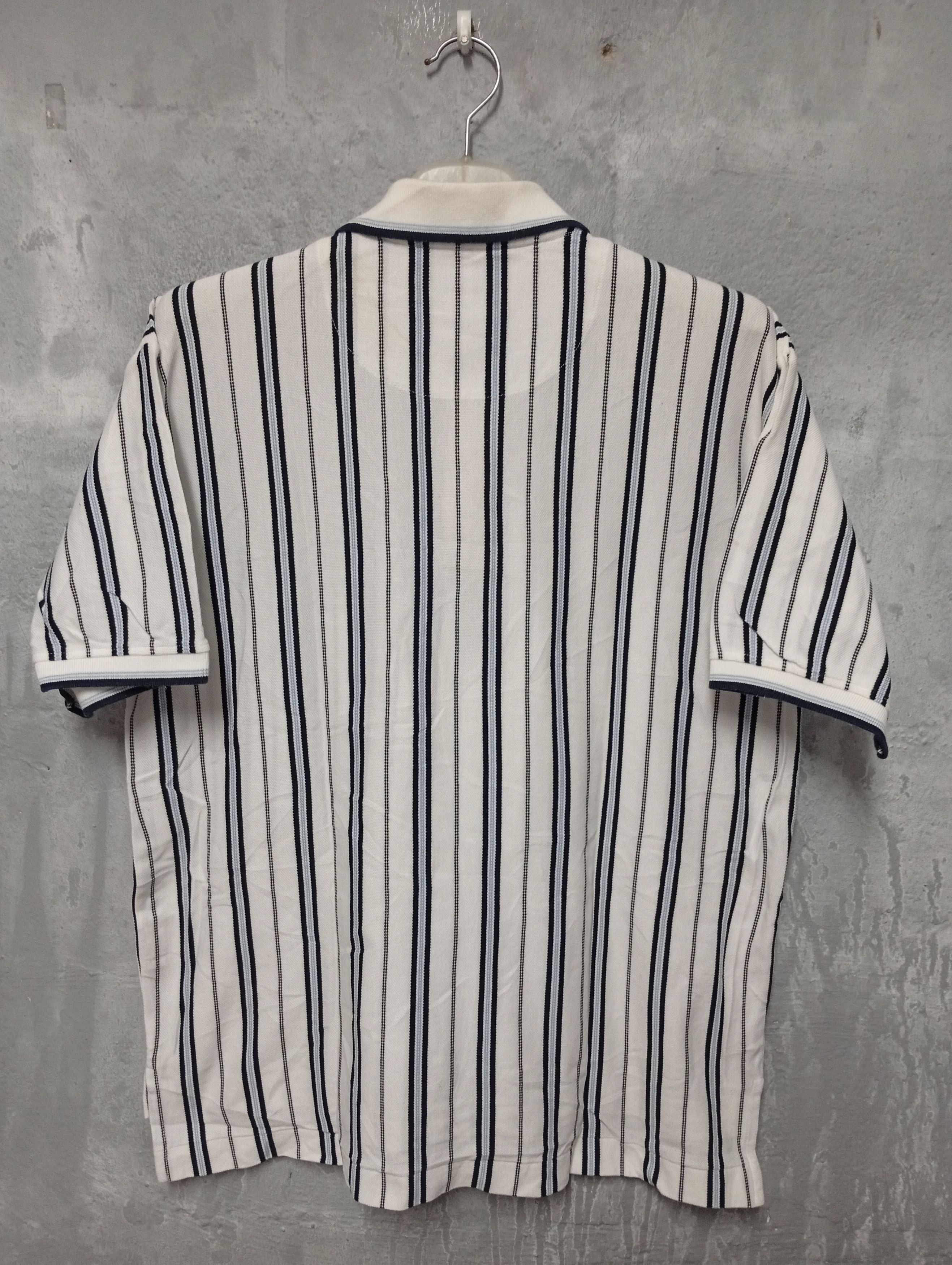 Burberry Vintage 90s Polo Tshirt Burberry Stripe Size US M / EU 48-50 / 2 - 4 Thumbnail