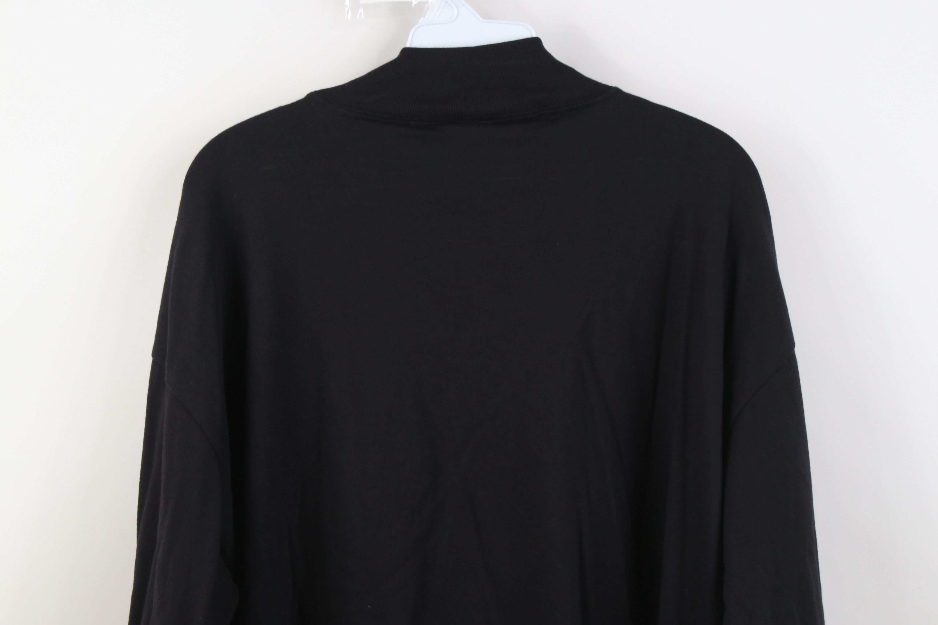 Vintage Vintage 90s Streetwear Mock Neck Long Sleeve T-Shirt Black Size US XL / EU 56 / 4 - 10 Thumbnail